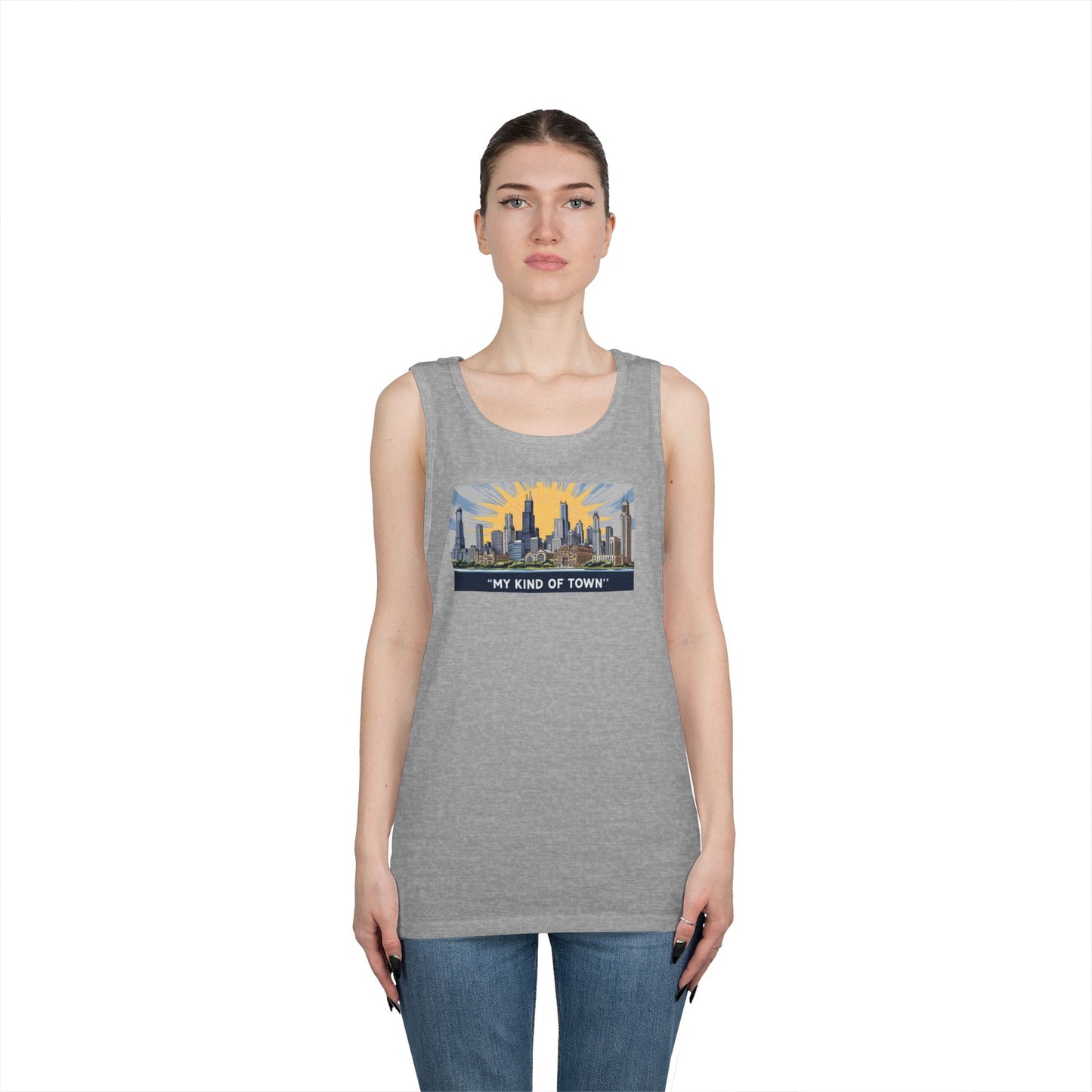My Kind of Town Unisex Heavy Cotton Tank Top - Urban Style Summer Wear