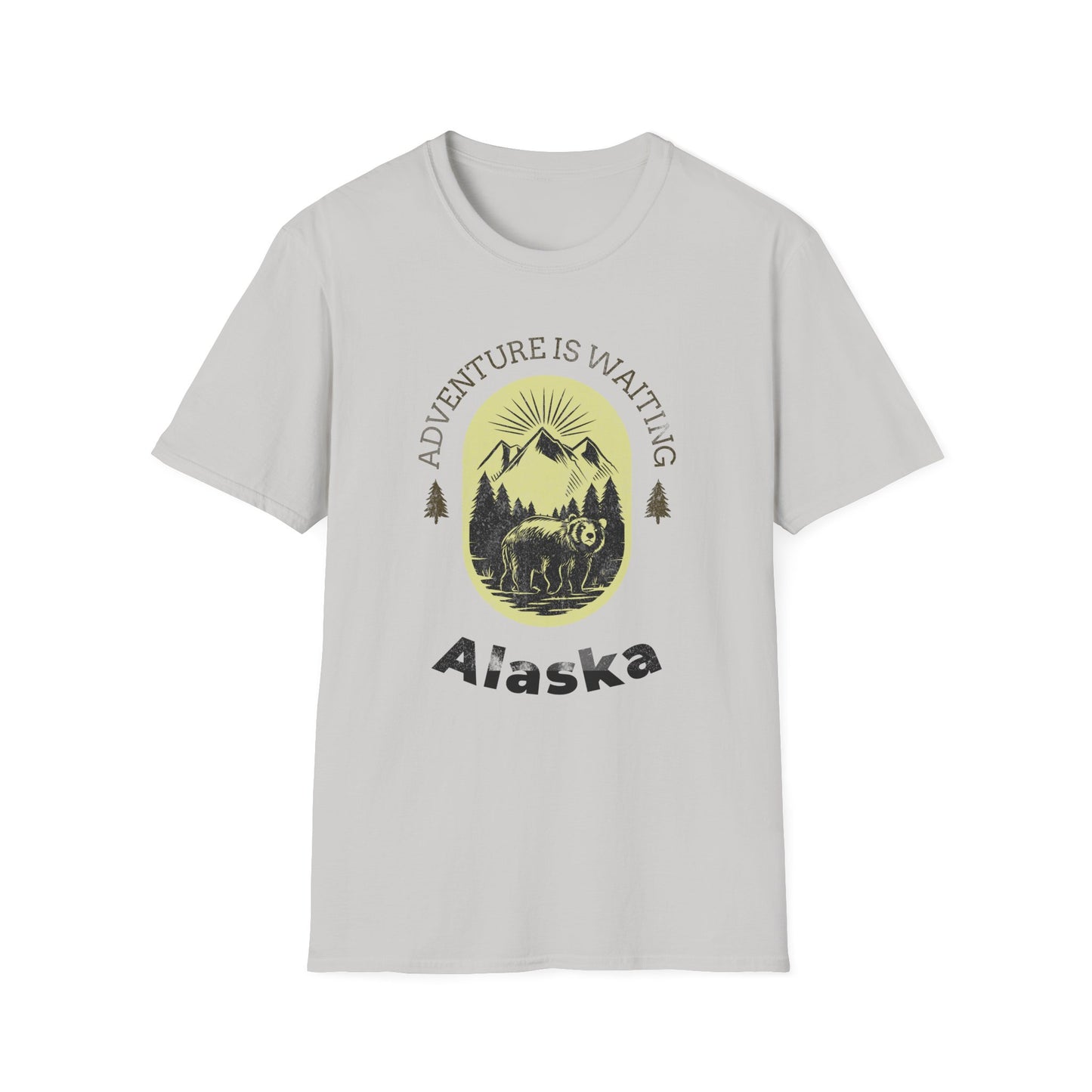 Adventure Awaits Alaska Unisex Softstyle T-Shirt - Nature Explorer Tee
