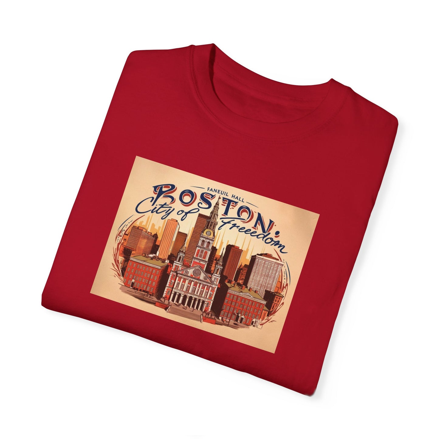 Boston City of Freedom Unisex T-Shirt - Vintage Style Graphic Tee