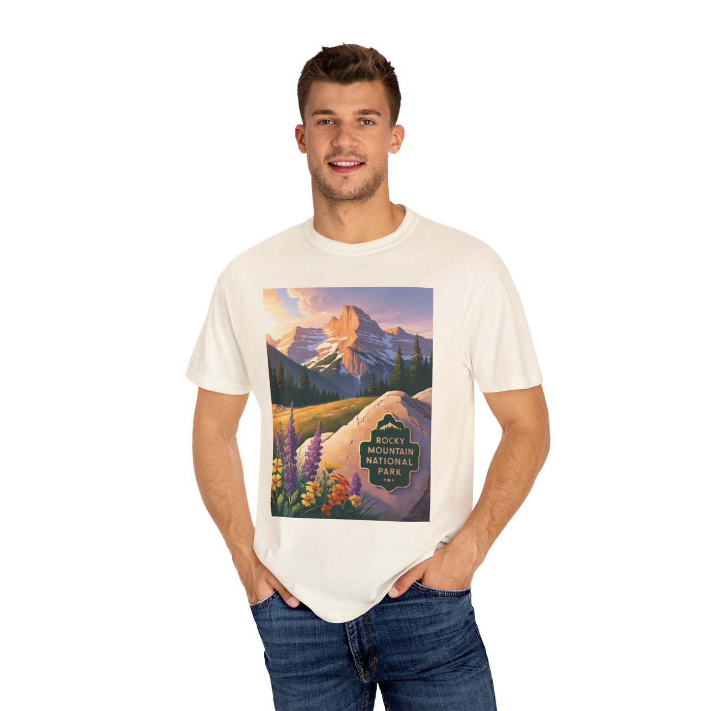 Rocky Mountain National Park T-Shirt | Unisex Garment-Dyed Tee