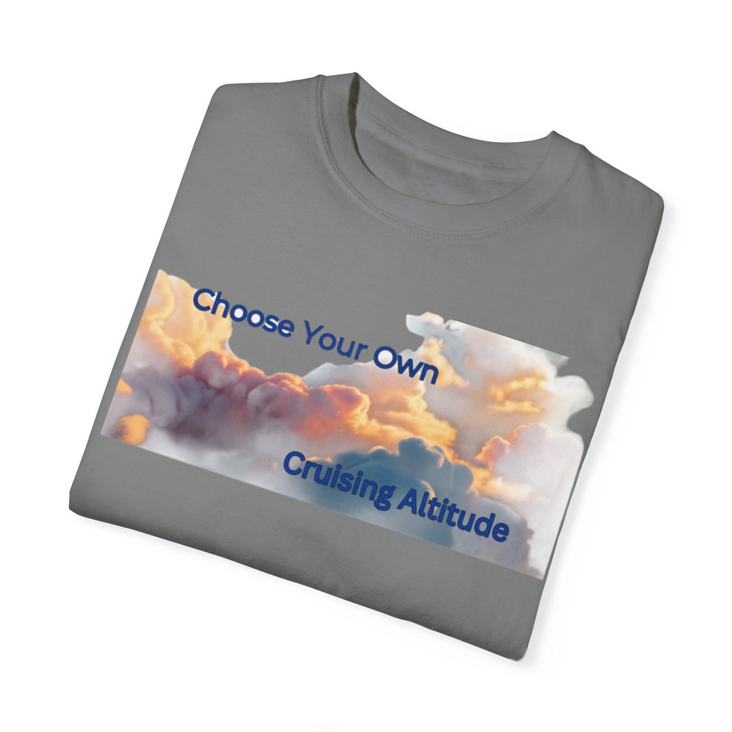 'Choose Your Own Cruising Altitude' Inspirational Tee Unisex Garment-Dyed T-shirt -