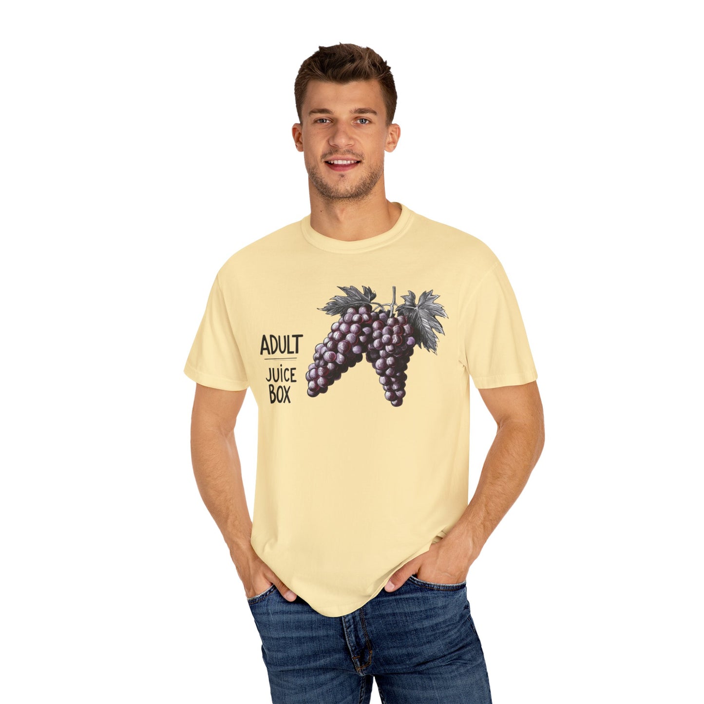 Adult Juice Box Unisex Garment-Dyed T-Shirt - Fun & Playful Graphic Tee
