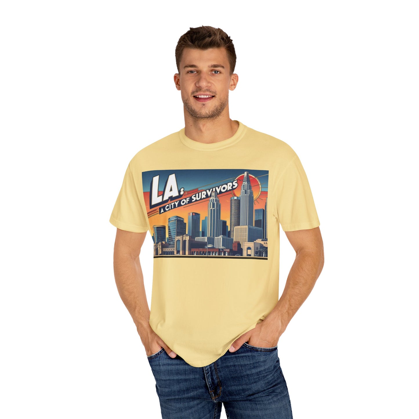 LA City of Survivors T-Shirt | Unisex Garment-Dyed Tee