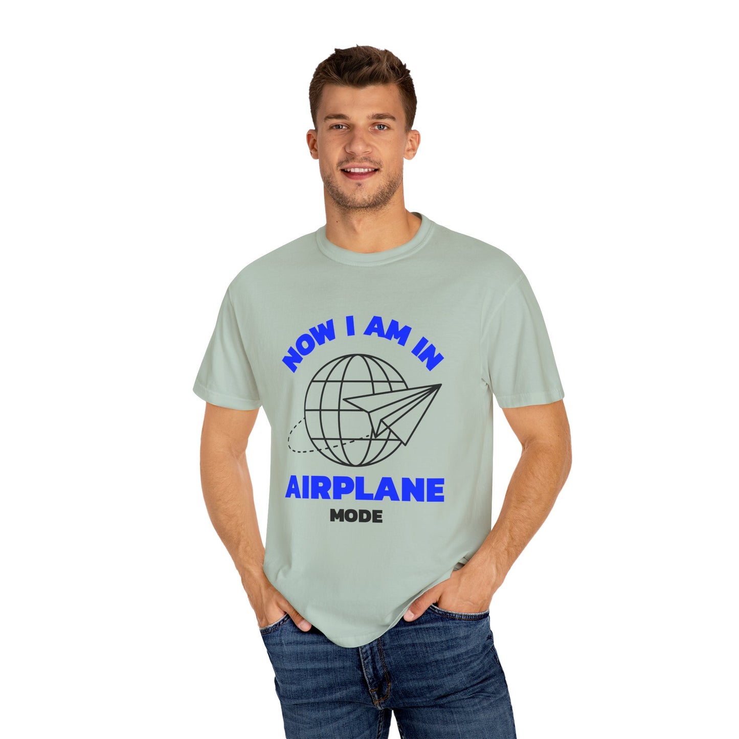 Airplane Mode Unisex Garment-Dyed T-Shirt – Travel Ready Tee
