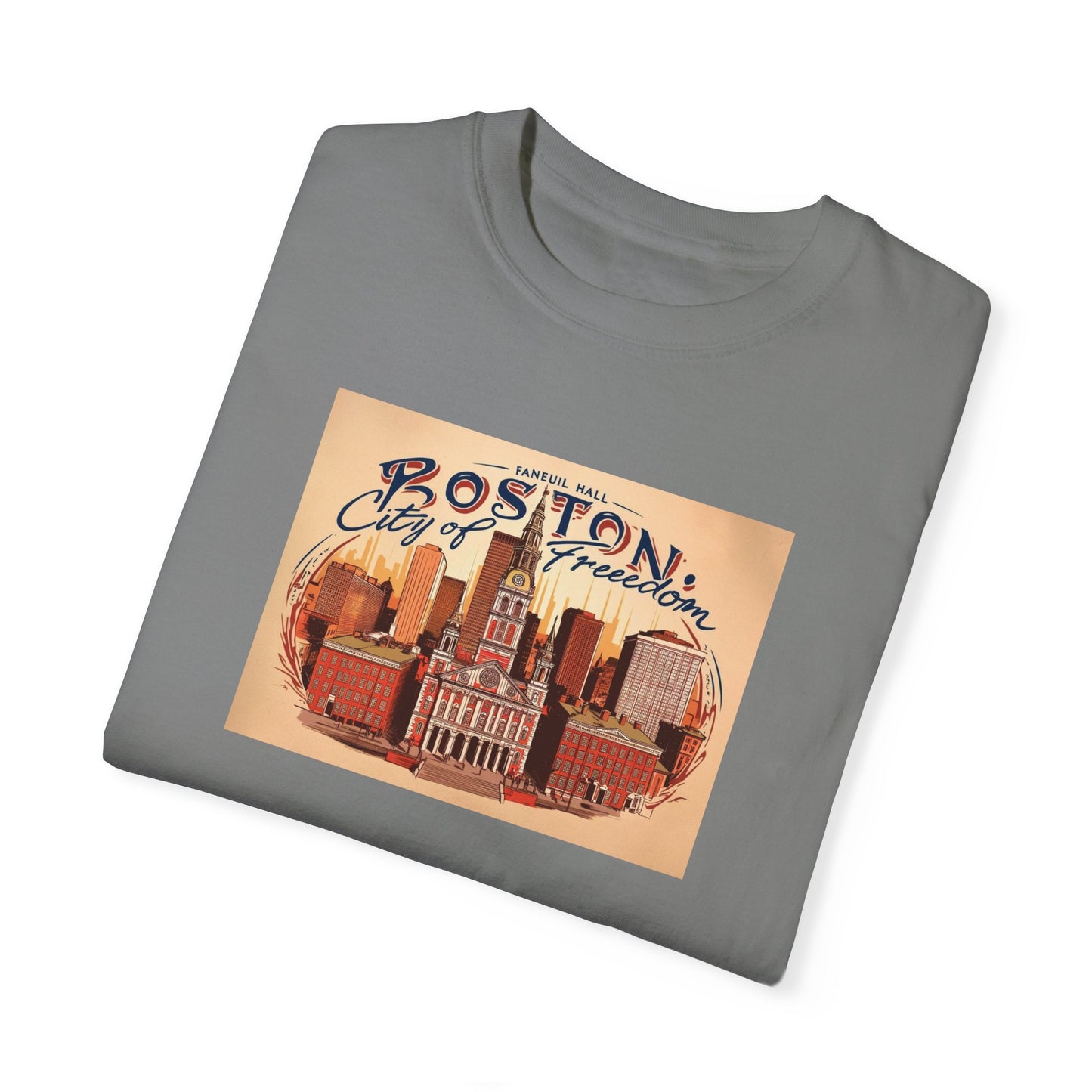 Boston City of Freedom Unisex T-Shirt - Vintage Style Graphic Tee