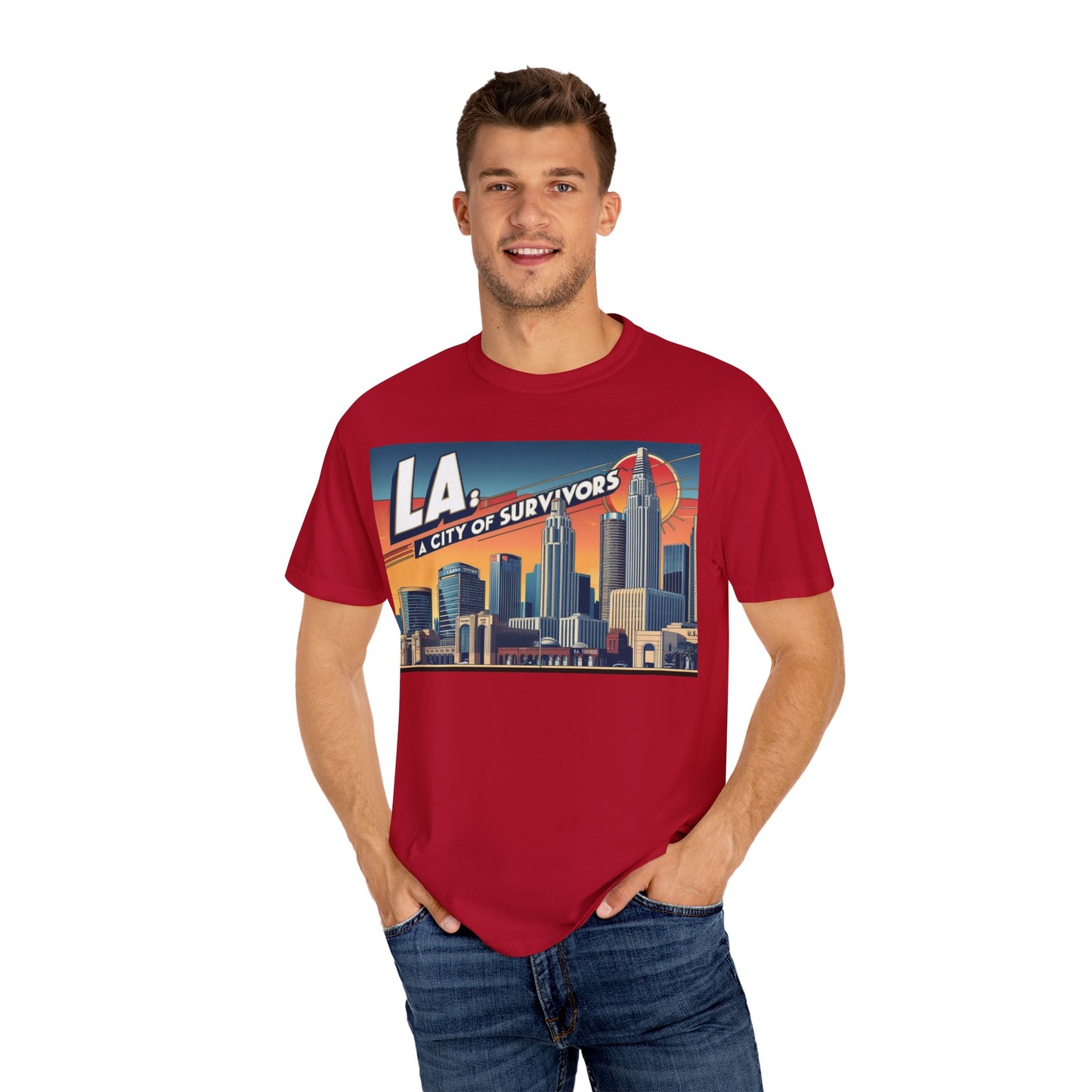LA City of Survivors T-Shirt | Unisex Garment-Dyed Tee
