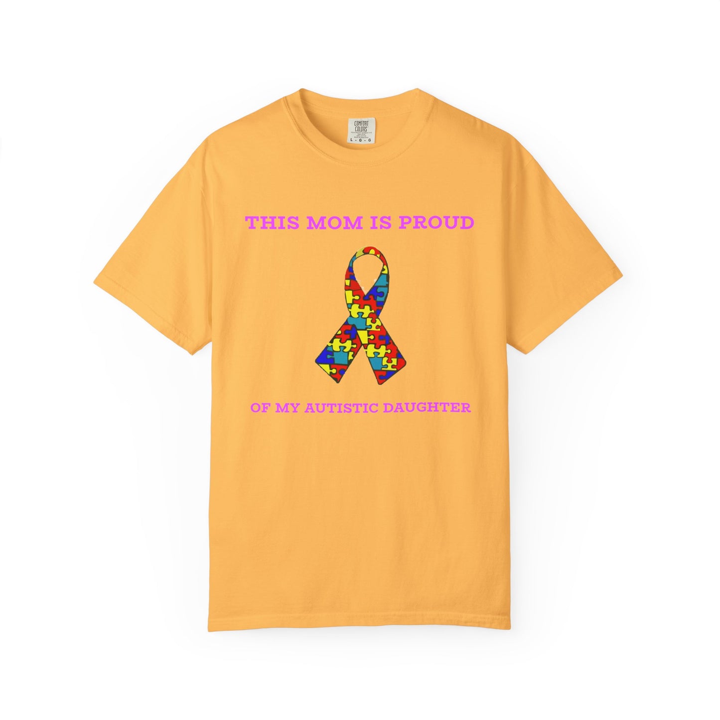 This Mom is Proud of my Autistic Daughter - Autism Awareness Ribbon Design
