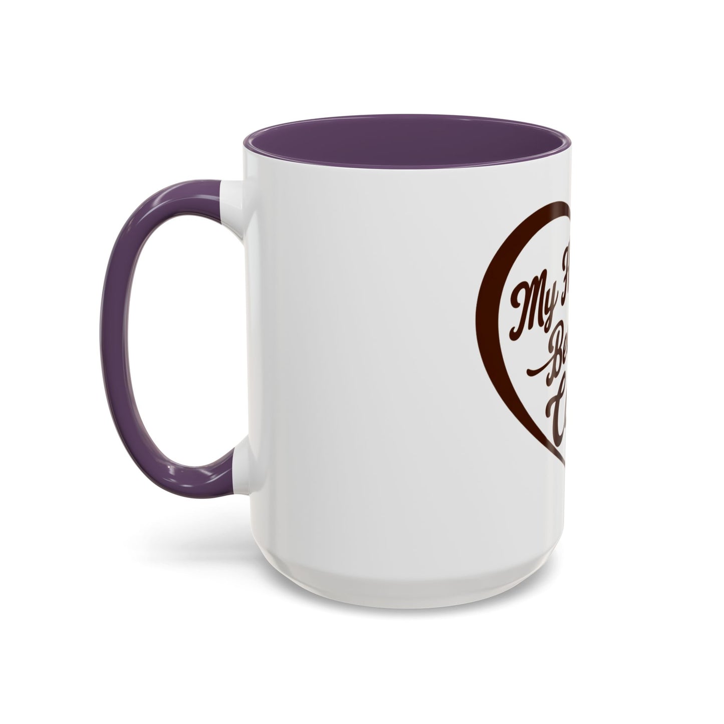 My Heart Beats For Coffee Accent Mug - 11oz & 15oz - Perfect for Coffee Lovers & Gift Giving