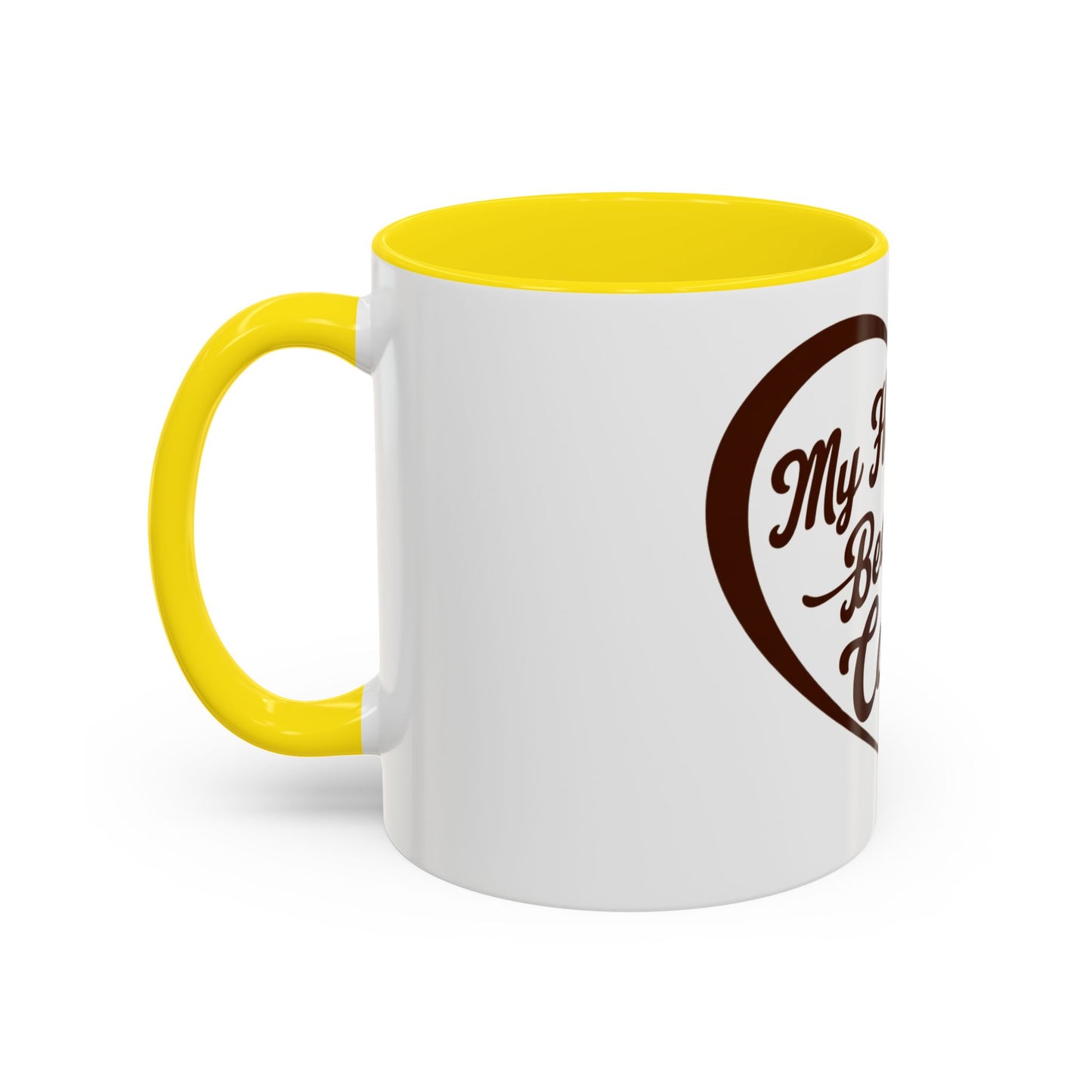 My Heart Beats For Coffee Accent Mug - 11oz & 15oz - Perfect for Coffee Lovers & Gift Giving