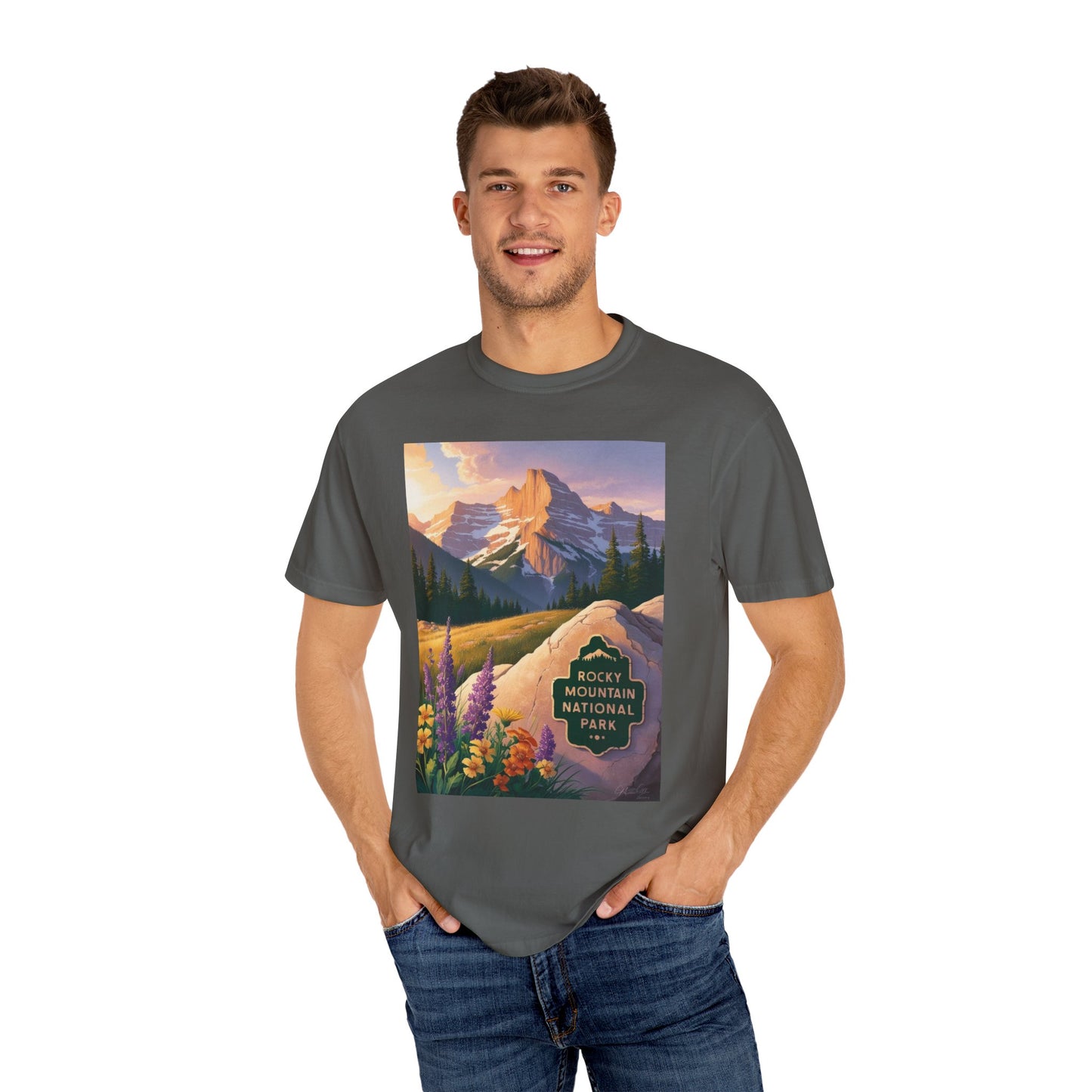 Rocky Mountain National Park T-Shirt | Unisex Garment-Dyed Tee