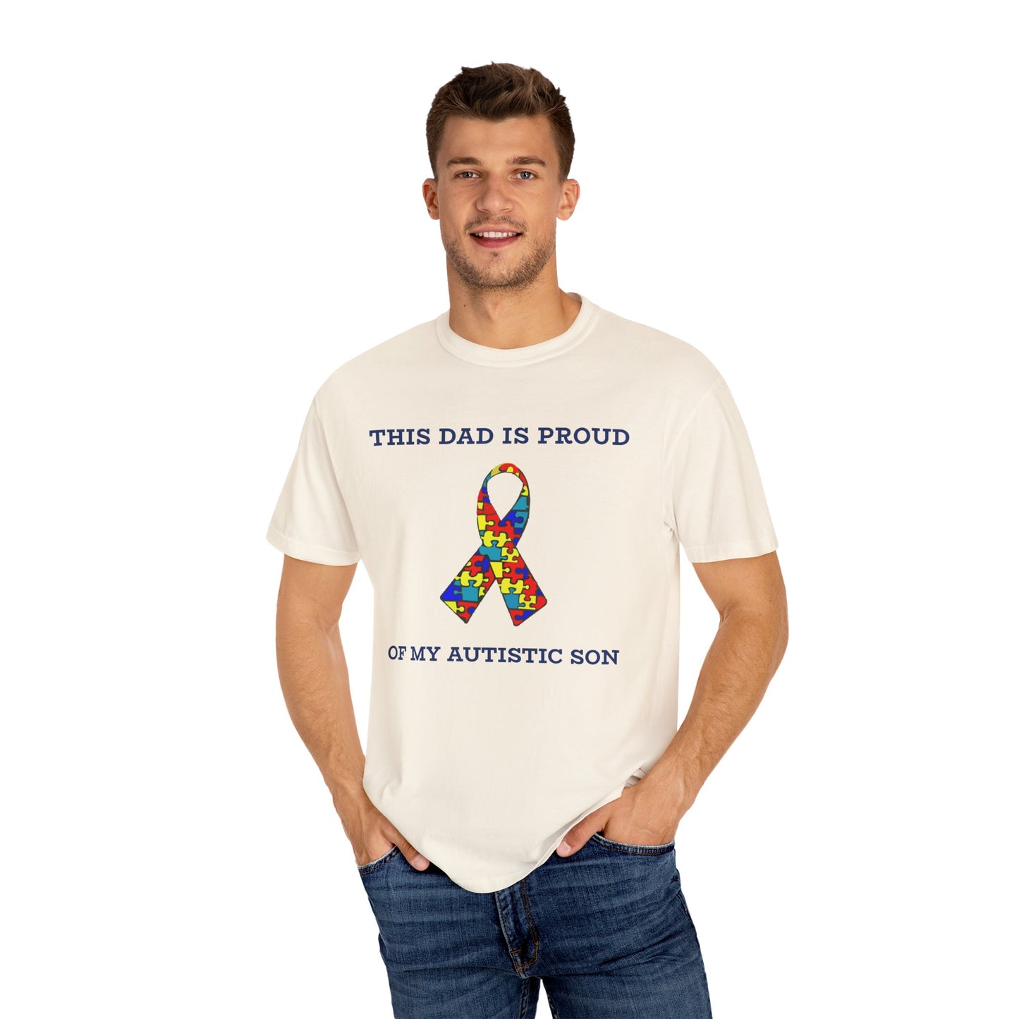 This Dad is Proud of my Autistic Son, Autism Awareness T-Shirt