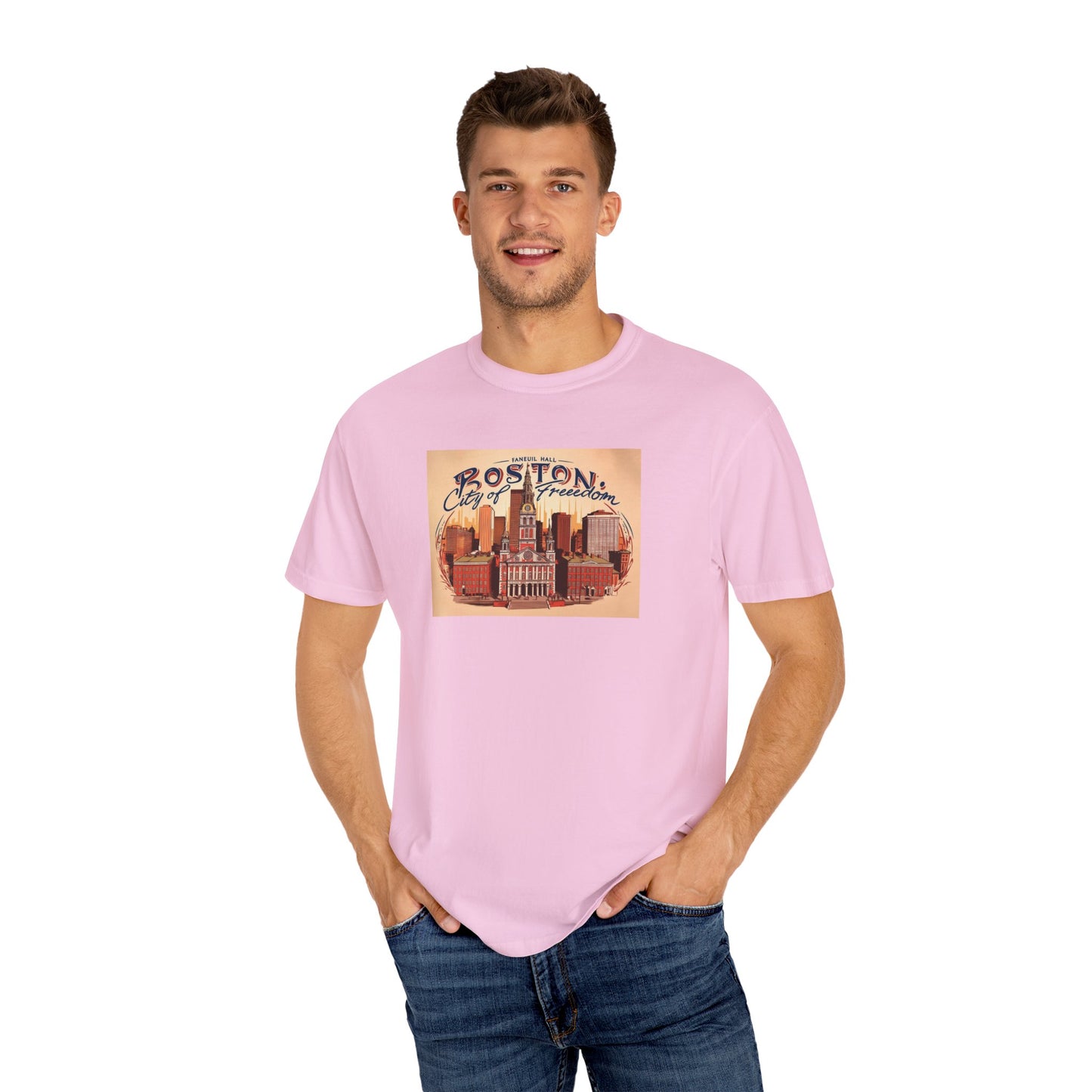 Boston City of Freedom Unisex T-Shirt - Vintage Style Graphic Tee