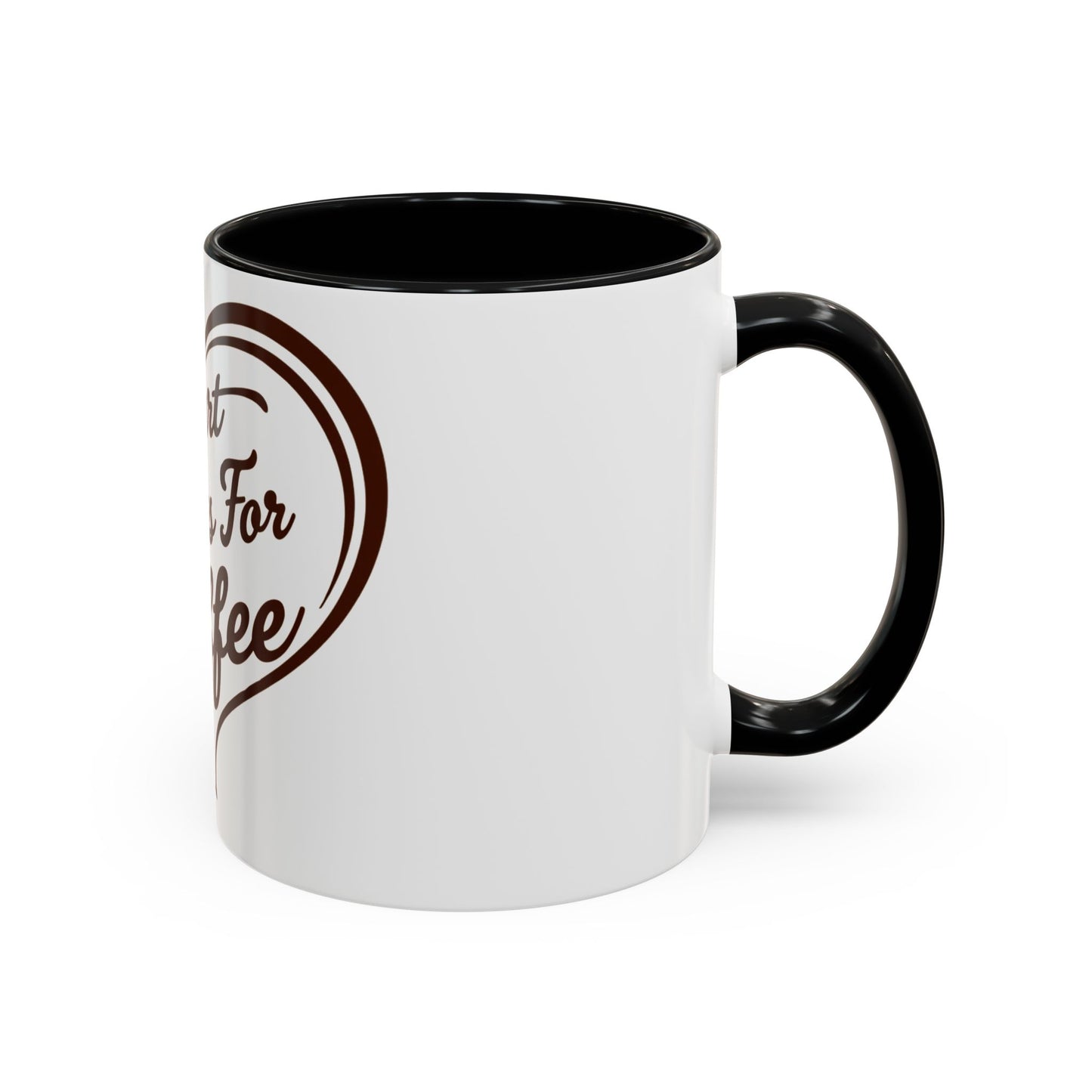 My Heart Beats For Coffee Accent Mug - 11oz & 15oz - Perfect for Coffee Lovers & Gift Giving