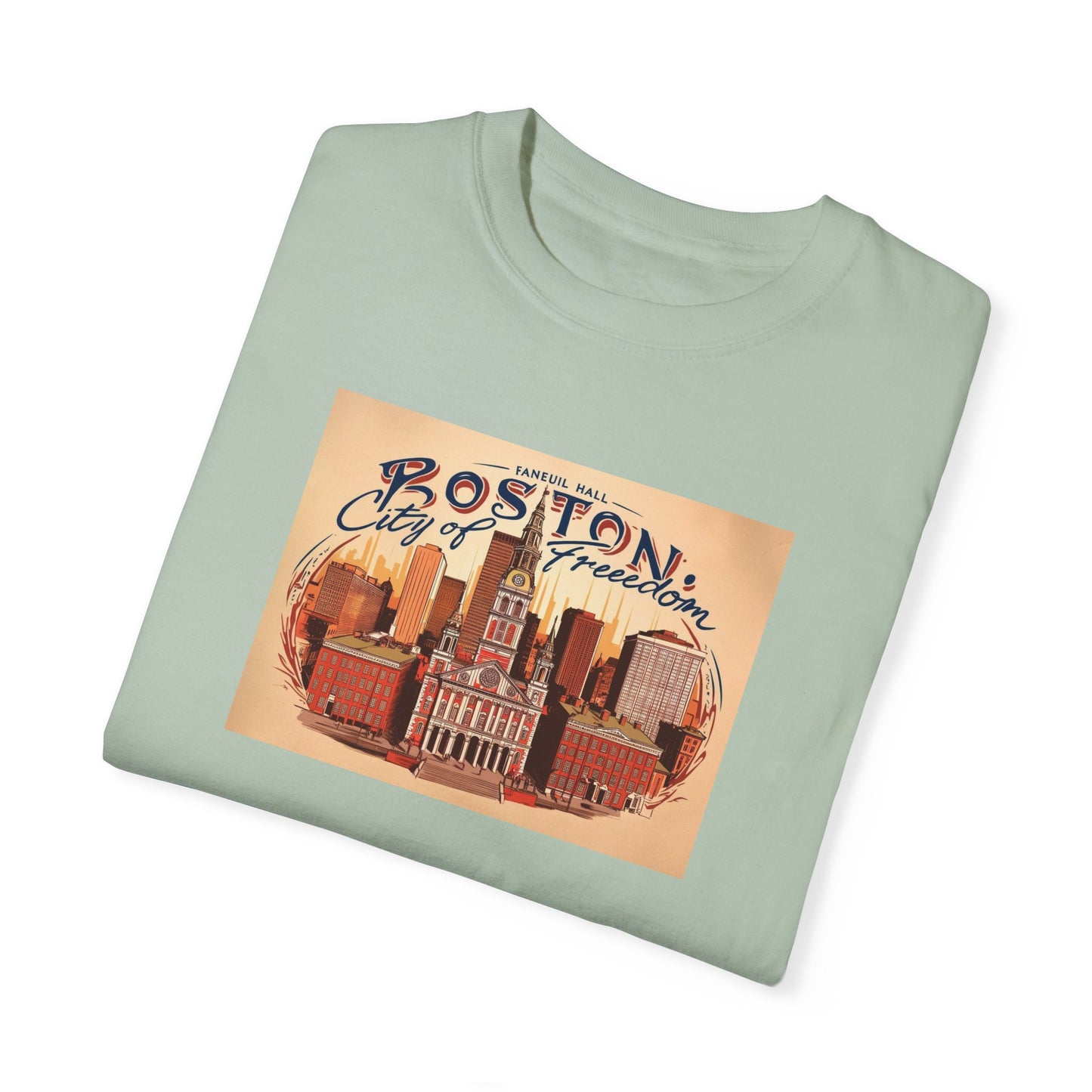 Boston City of Freedom Unisex T-Shirt - Vintage Style Graphic Tee