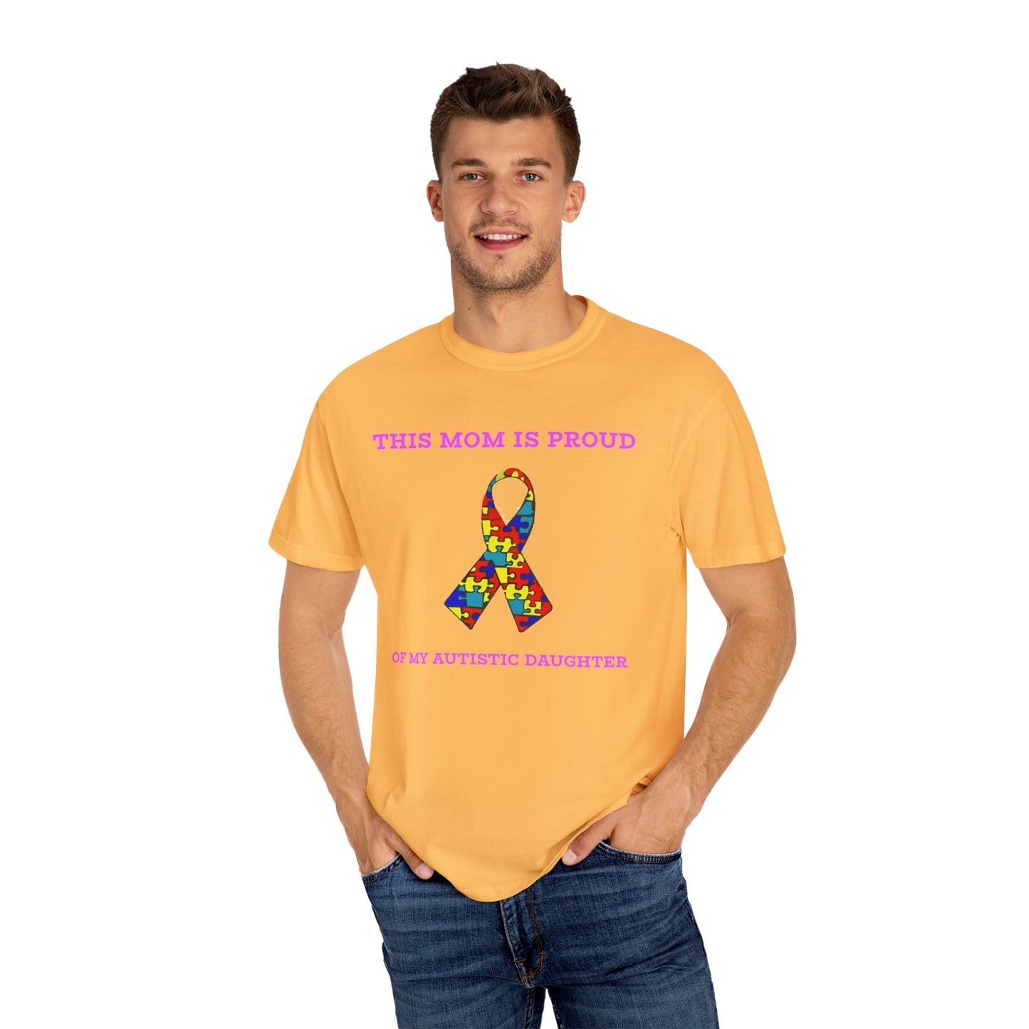 This Mom is Proud of my Autistic Daughter - Autism Awareness Ribbon Design