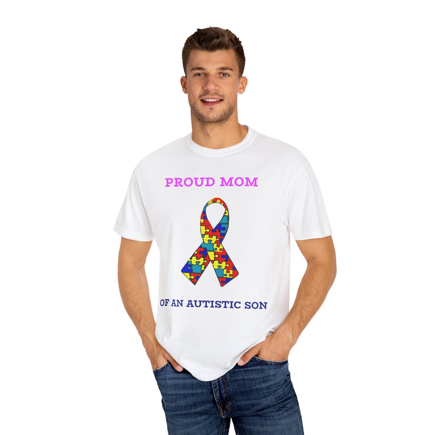 Proud Mom to an Autistic Son, Autism Awareness T-Shirt