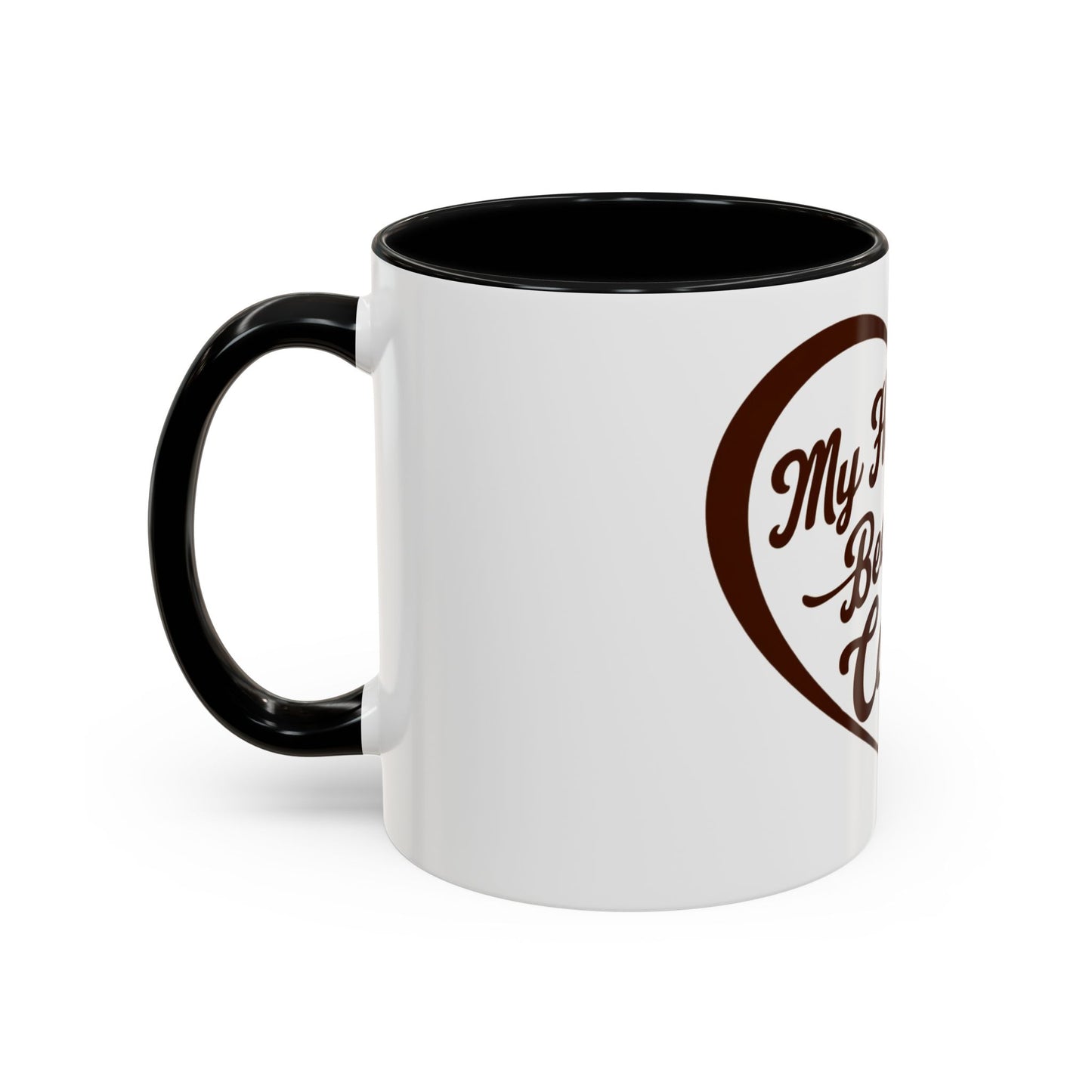 My Heart Beats For Coffee Accent Mug - 11oz & 15oz - Perfect for Coffee Lovers & Gift Giving