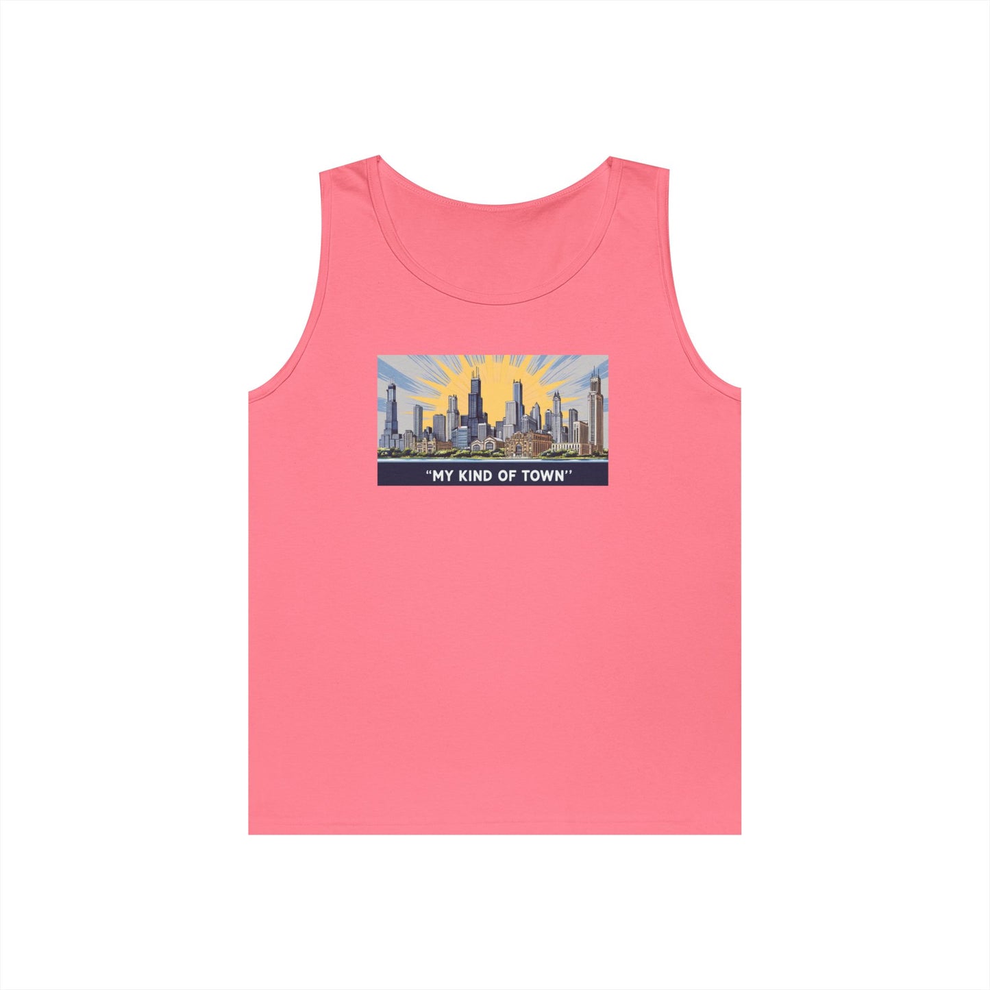 My Kind of Town Unisex Heavy Cotton Tank Top - Urban Style Summer Wear