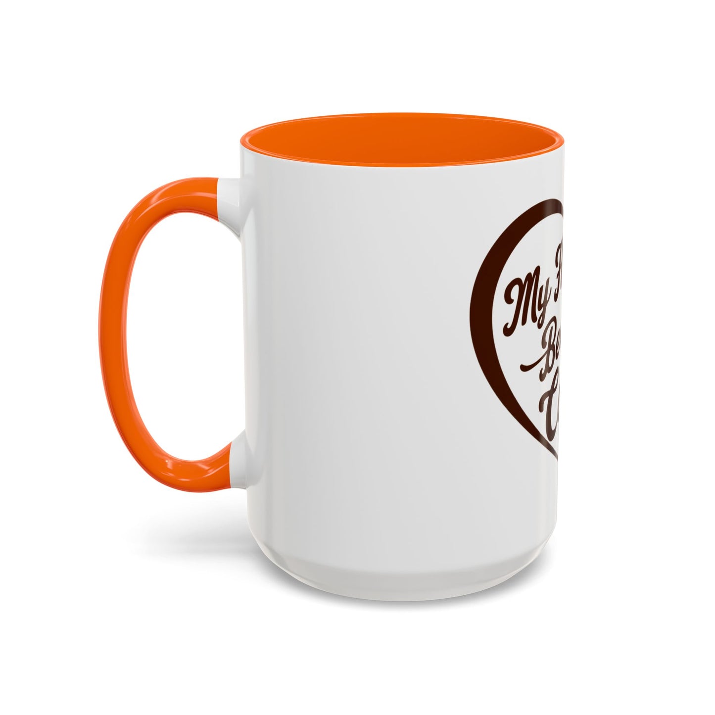 My Heart Beats For Coffee Accent Mug - 11oz & 15oz - Perfect for Coffee Lovers & Gift Giving