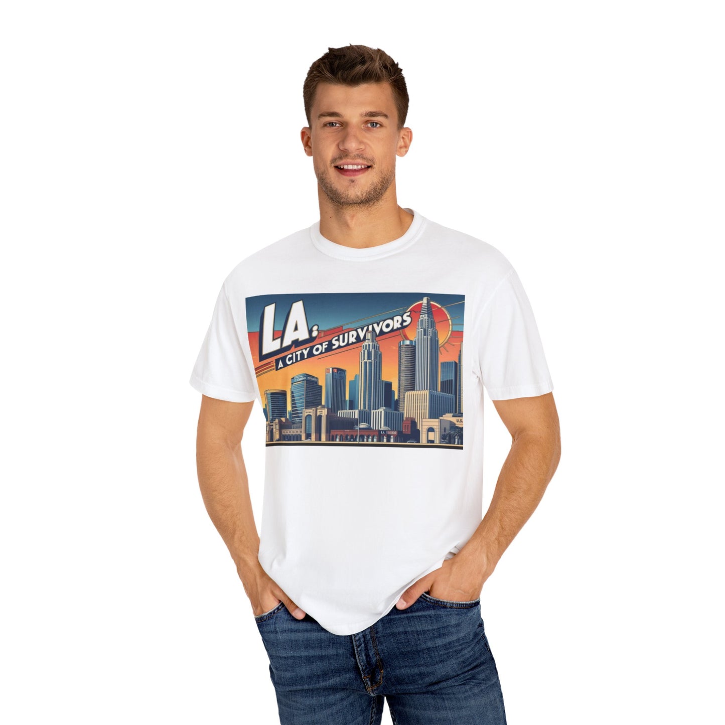 LA City of Survivors T-Shirt | Unisex Garment-Dyed Tee