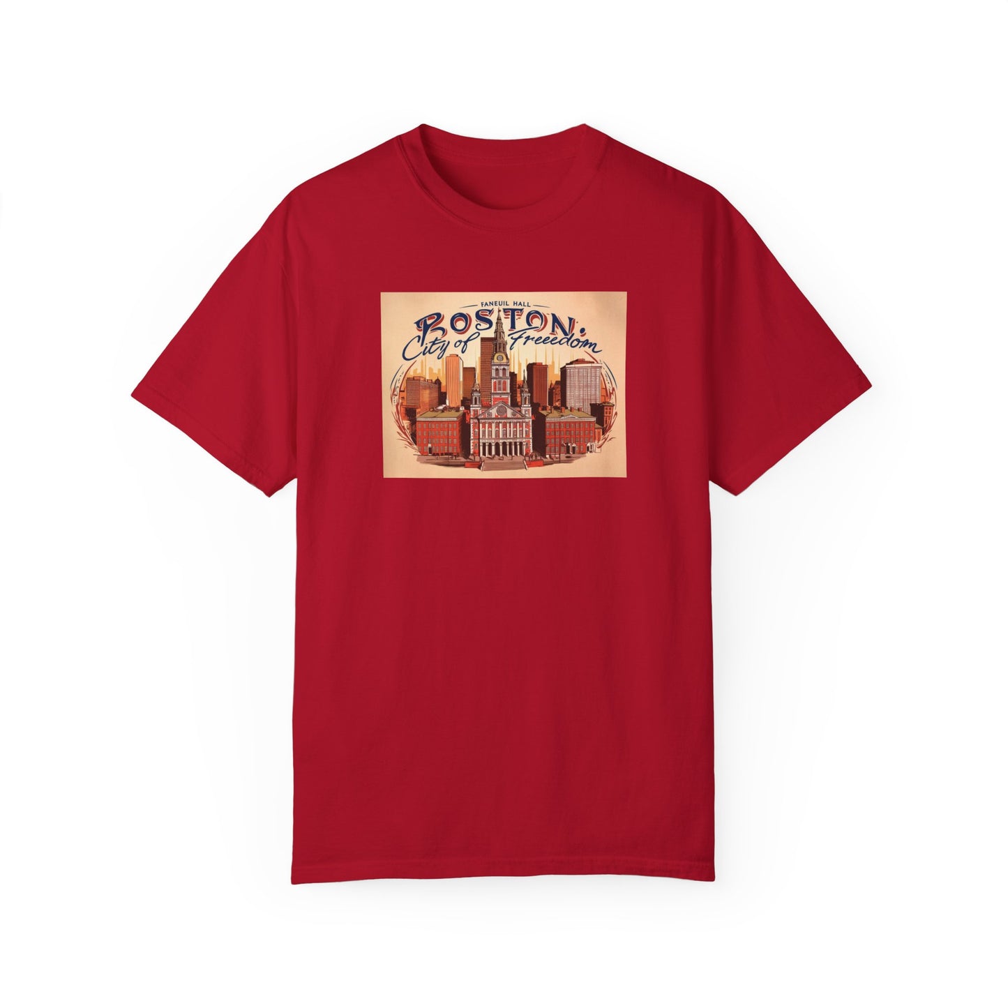 Boston City of Freedom Unisex T-Shirt - Vintage Style Graphic Tee