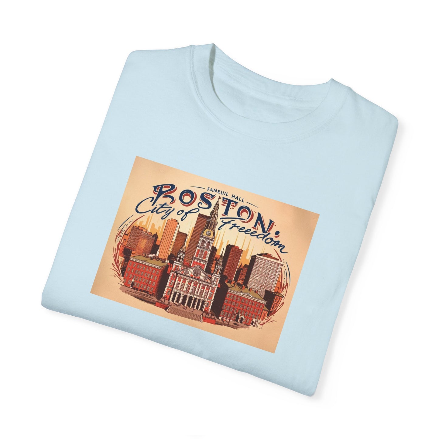 Boston City of Freedom Unisex T-Shirt - Vintage Style Graphic Tee