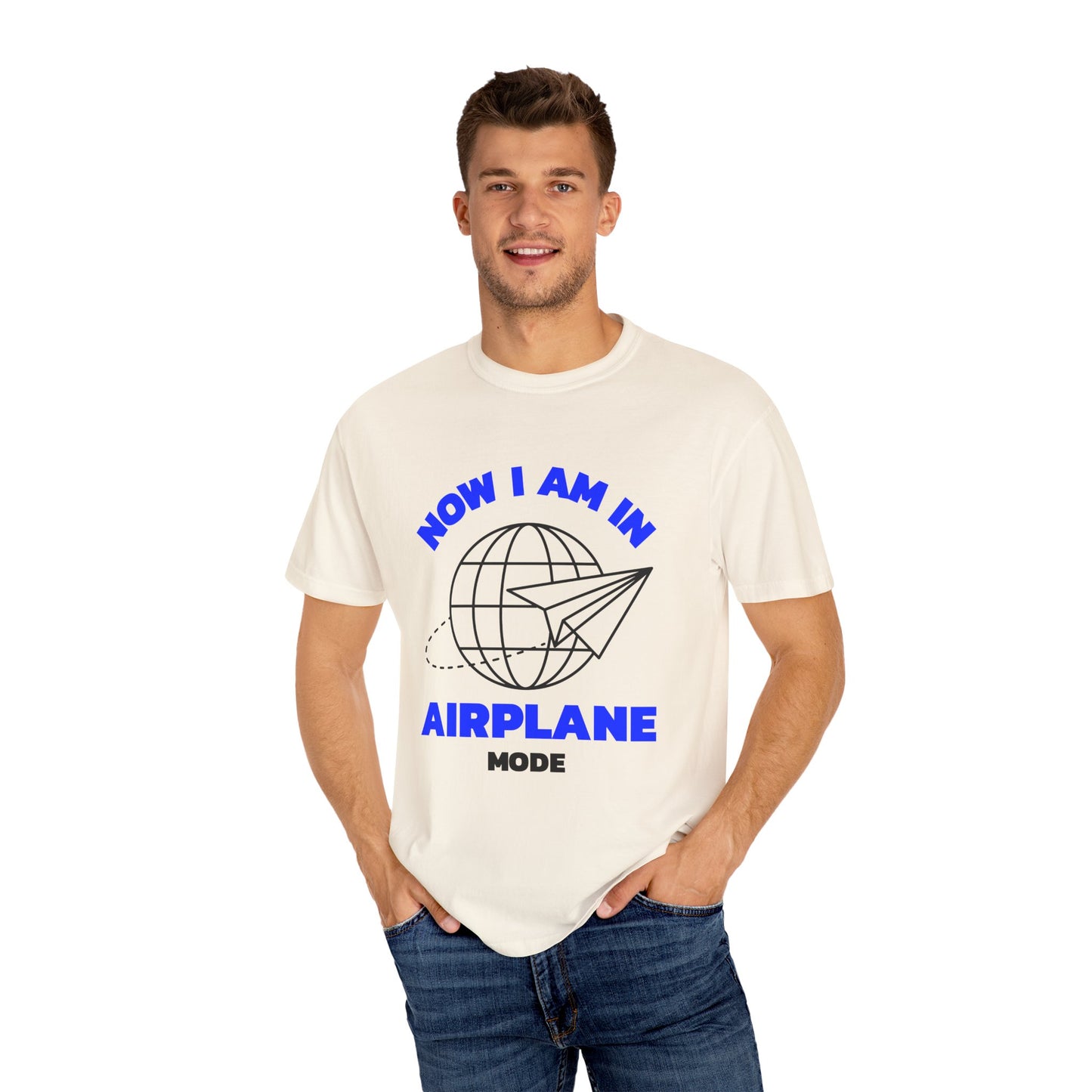 Airplane Mode Unisex Garment-Dyed T-Shirt – Travel Ready Tee