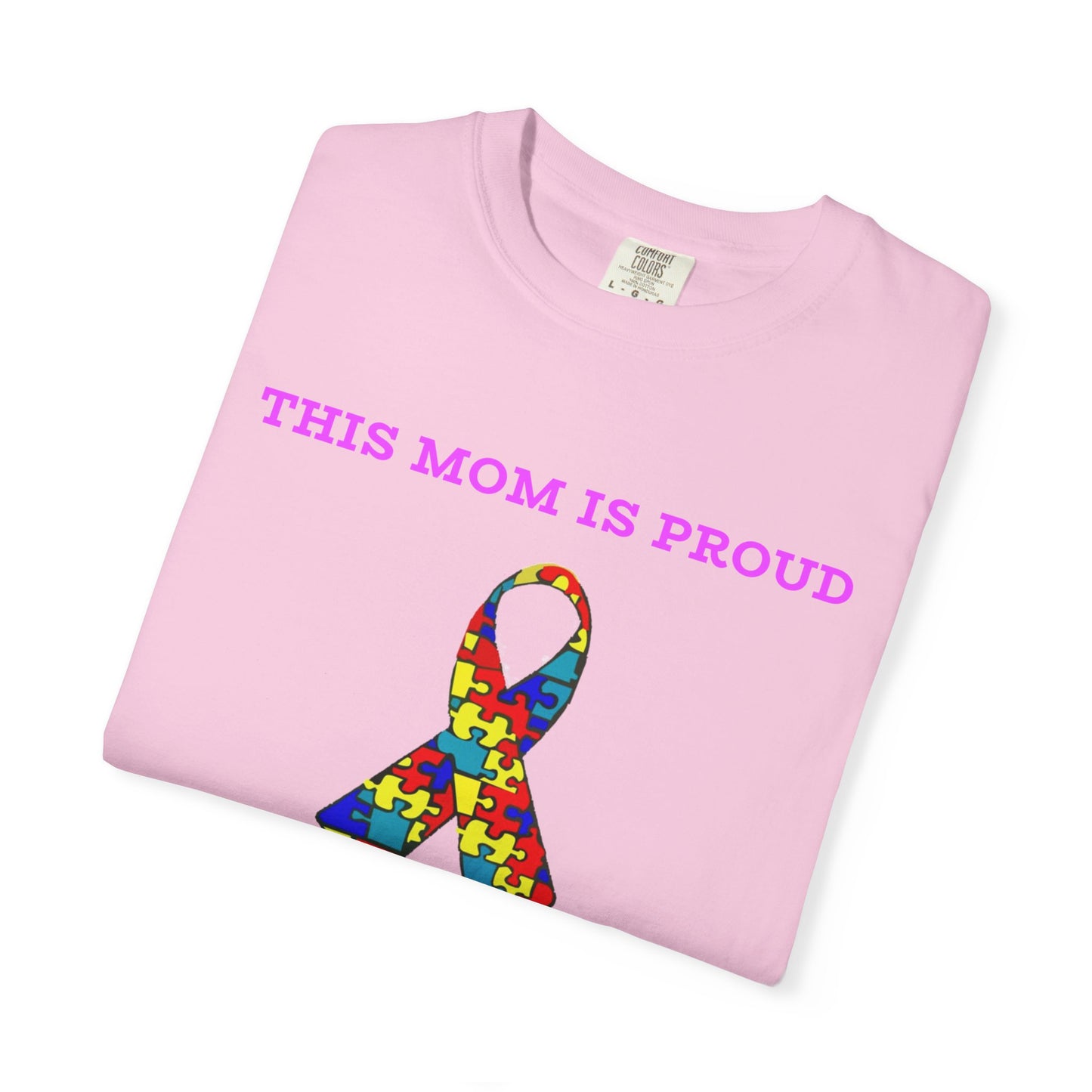 This Mom is Proud of my Autistic Daughter - Autism Awareness Ribbon Design