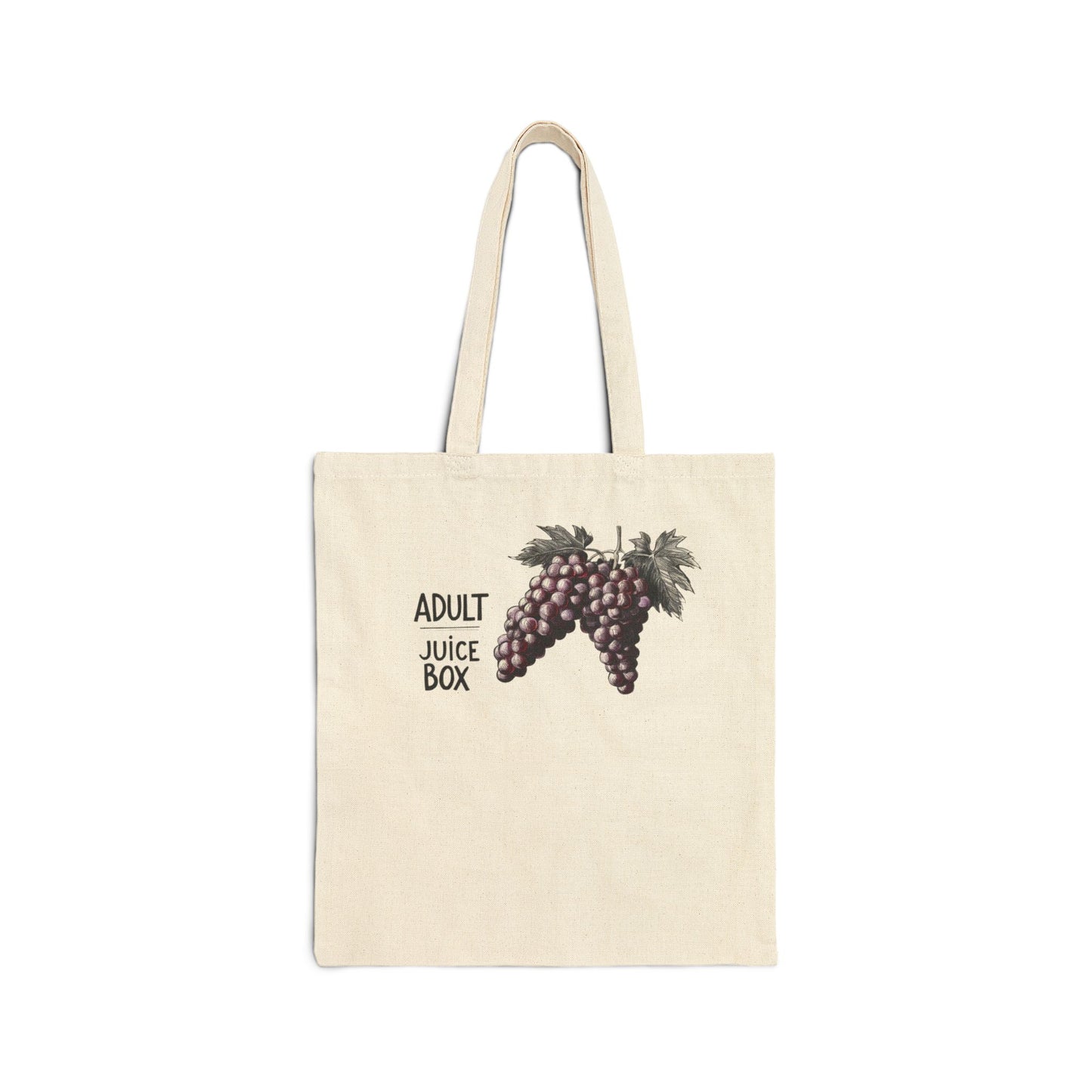 Adult Juice Box Cotton Canvas Tote Bag - Fun Gift for Wine Lovers