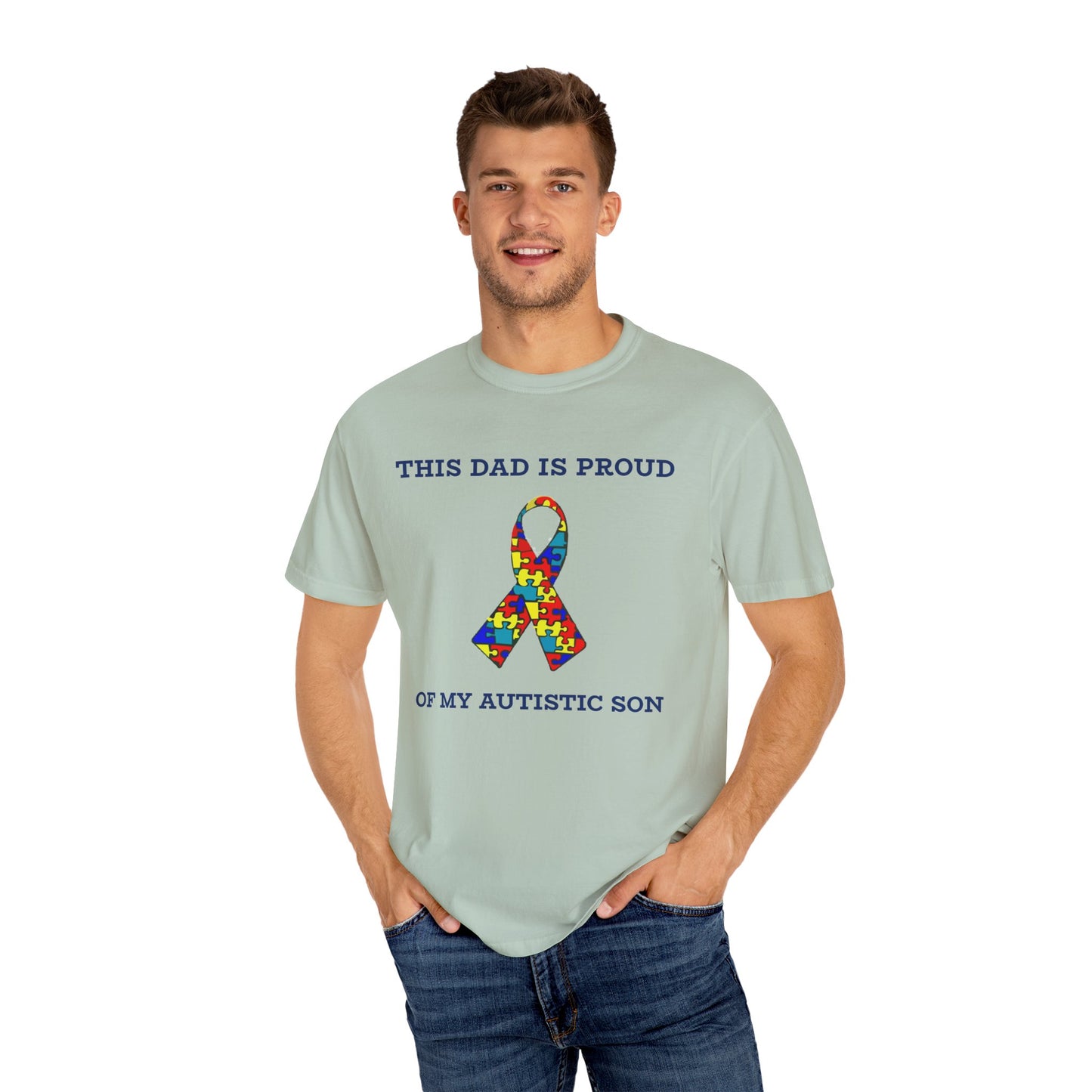 This Dad is Proud of my Autistic Son, Autism Awareness T-Shirt