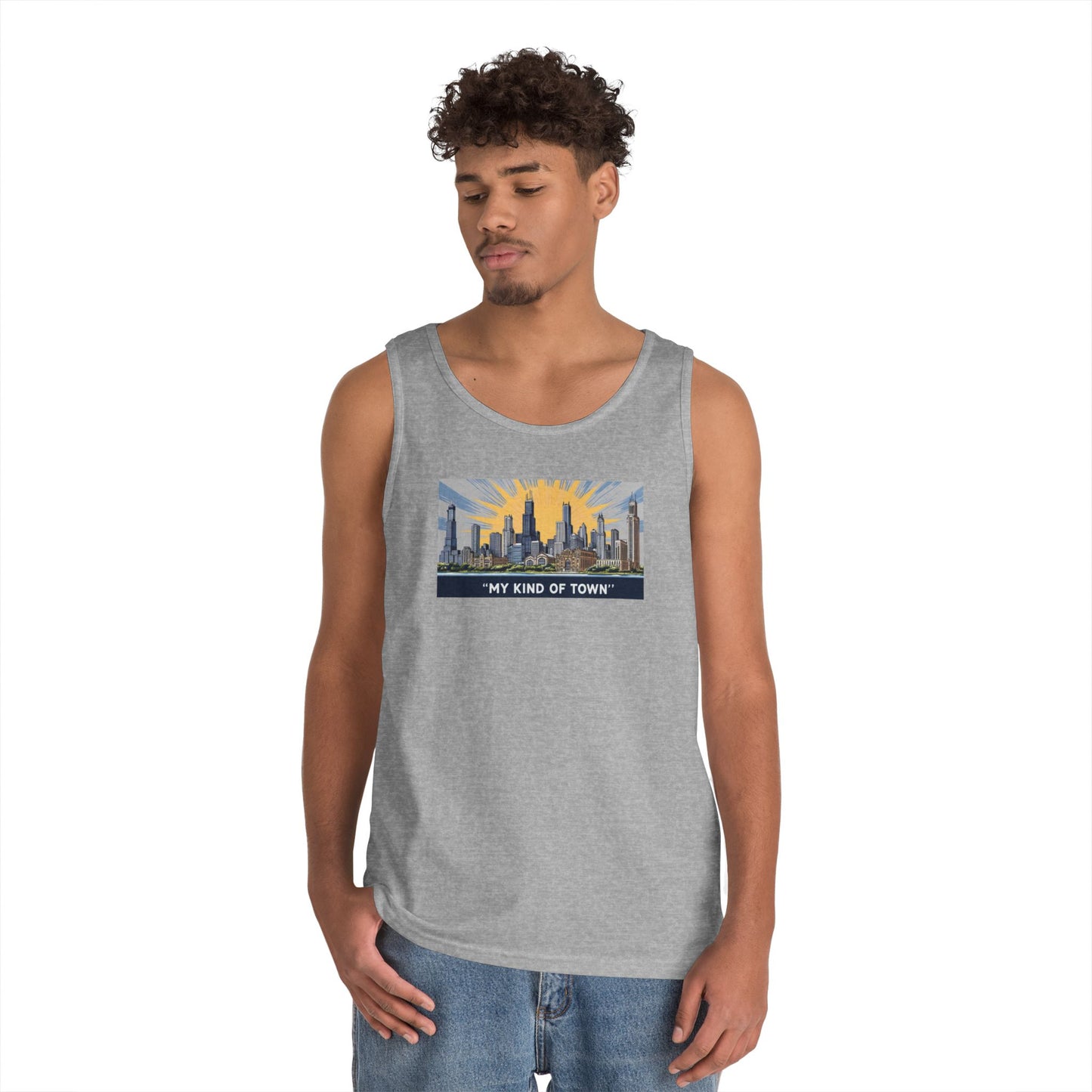 My Kind of Town Unisex Heavy Cotton Tank Top - Urban Style Summer Wear
