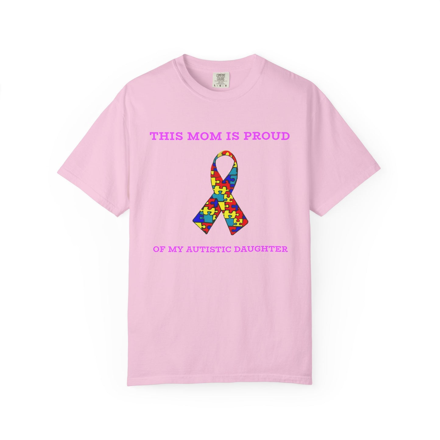 This Mom is Proud of my Autistic Daughter - Autism Awareness Ribbon Design