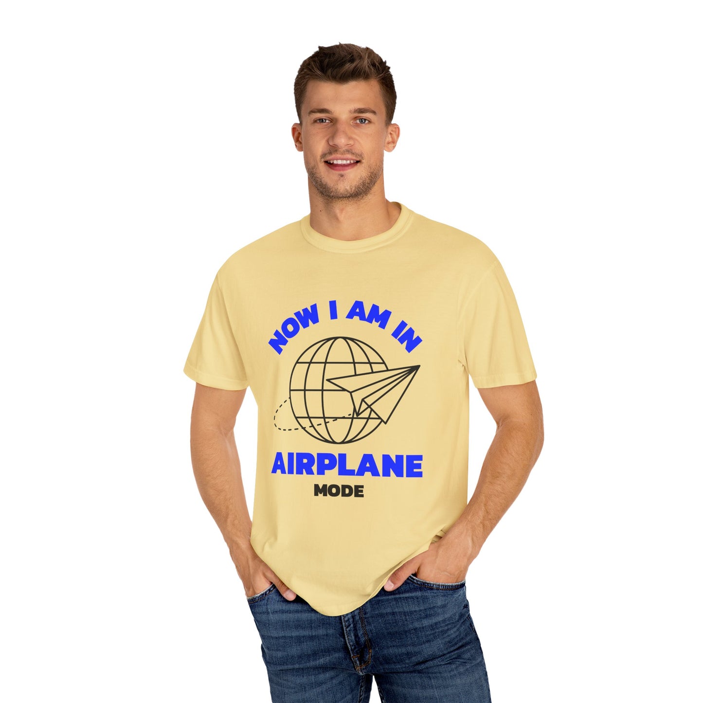 Airplane Mode Unisex Garment-Dyed T-Shirt – Travel Ready Tee