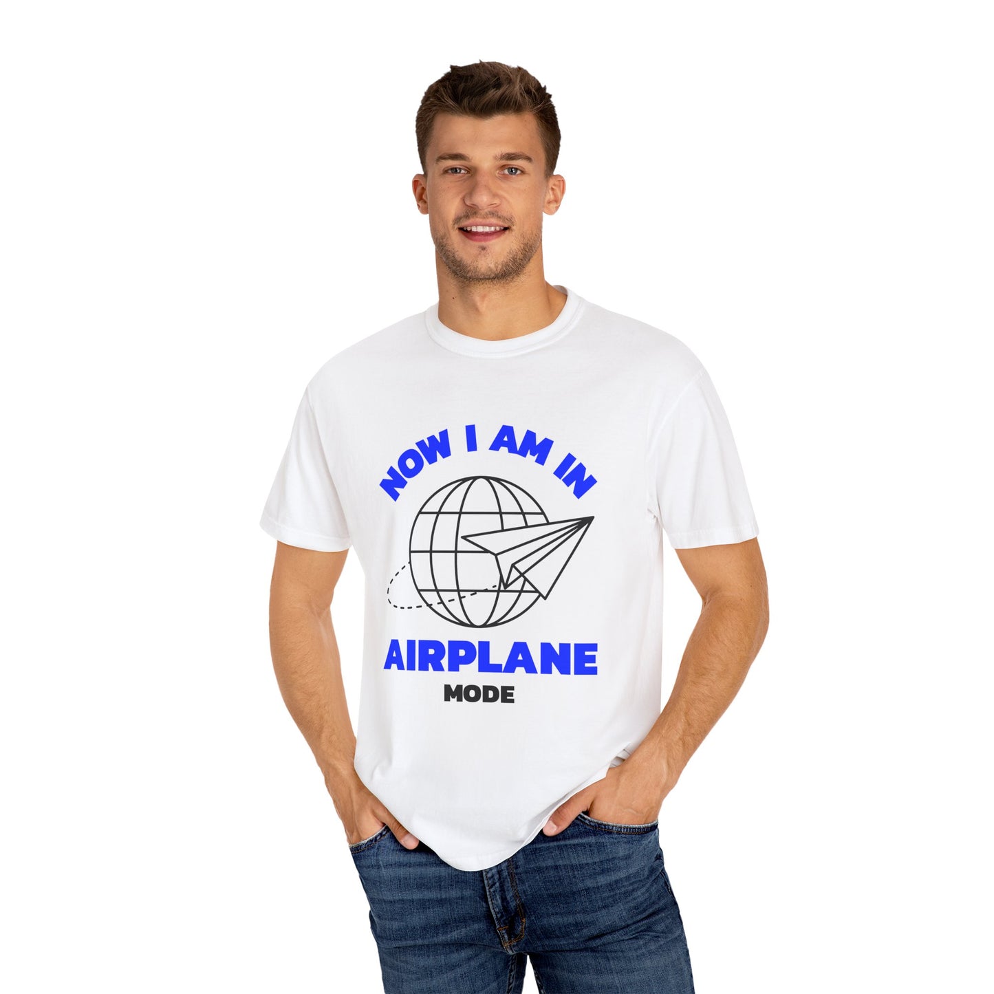 Airplane Mode Unisex Garment-Dyed T-Shirt – Travel Ready Tee
