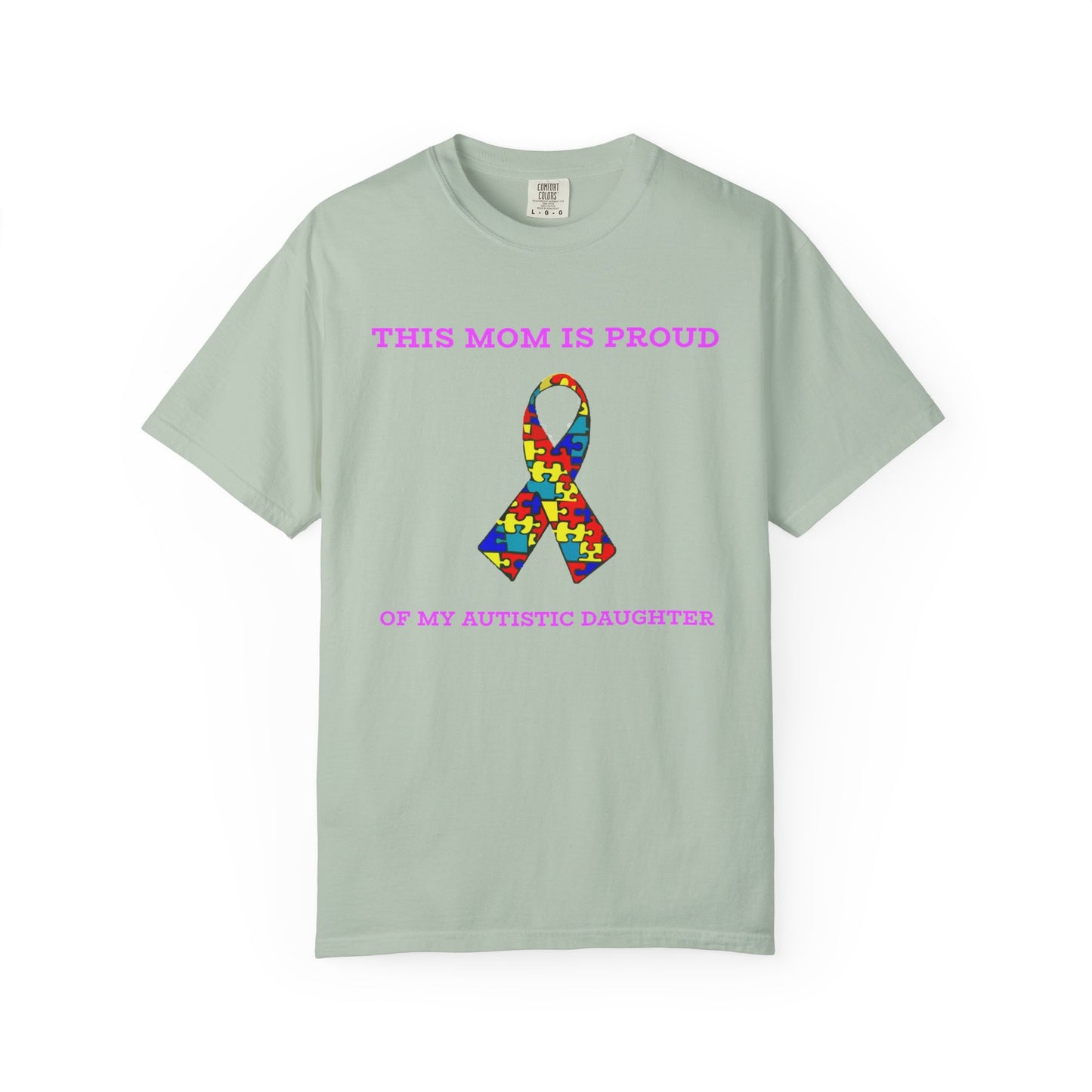 This Mom is Proud of my Autistic Daughter - Autism Awareness Ribbon Design