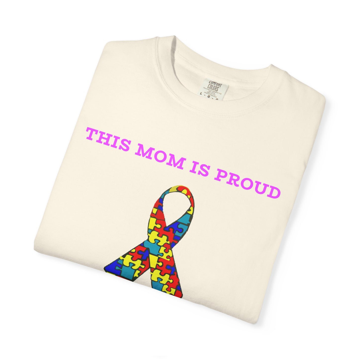 This Mom is Proud of my Autistic Daughter - Autism Awareness Ribbon Design