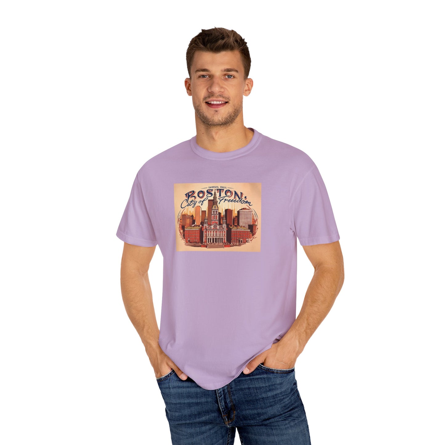 Boston City of Freedom Unisex T-Shirt - Vintage Style Graphic Tee