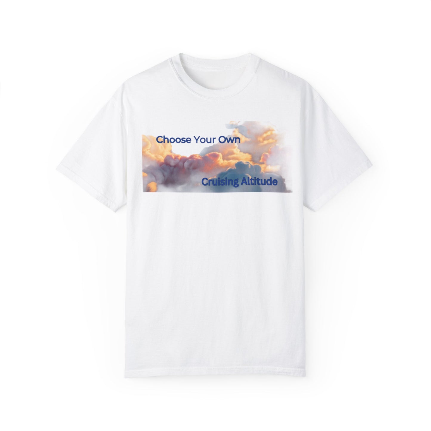 'Choose Your Own Cruising Altitude' Inspirational Tee Unisex Garment-Dyed T-shirt -