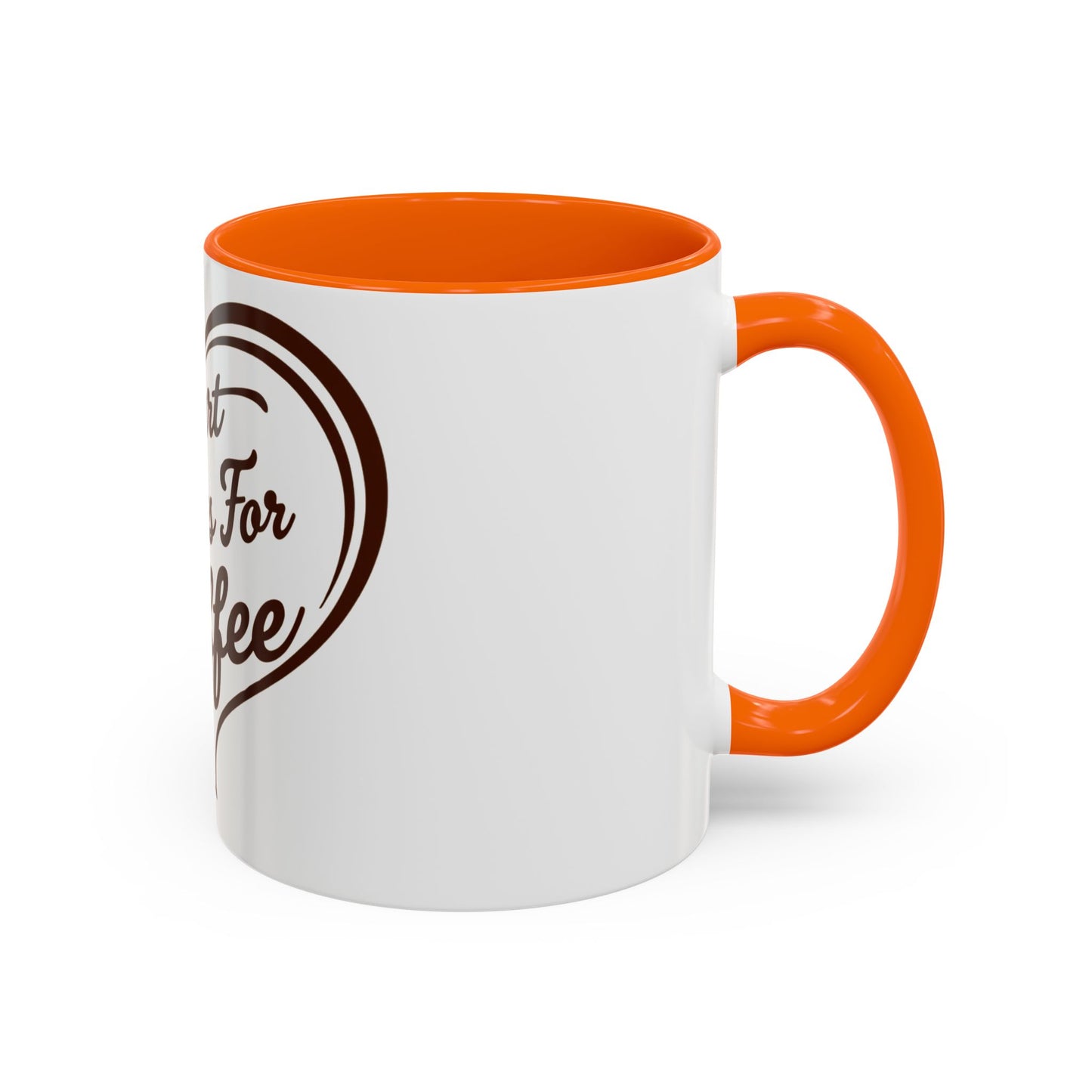 My Heart Beats For Coffee Accent Mug - 11oz & 15oz - Perfect for Coffee Lovers & Gift Giving