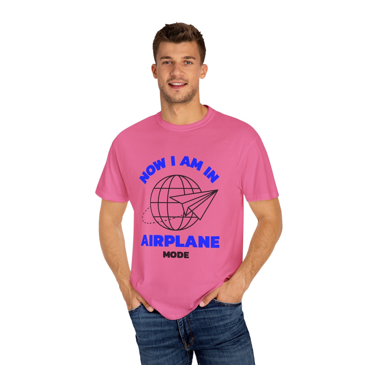 Airplane Mode Unisex Garment-Dyed T-Shirt – Travel Ready Tee