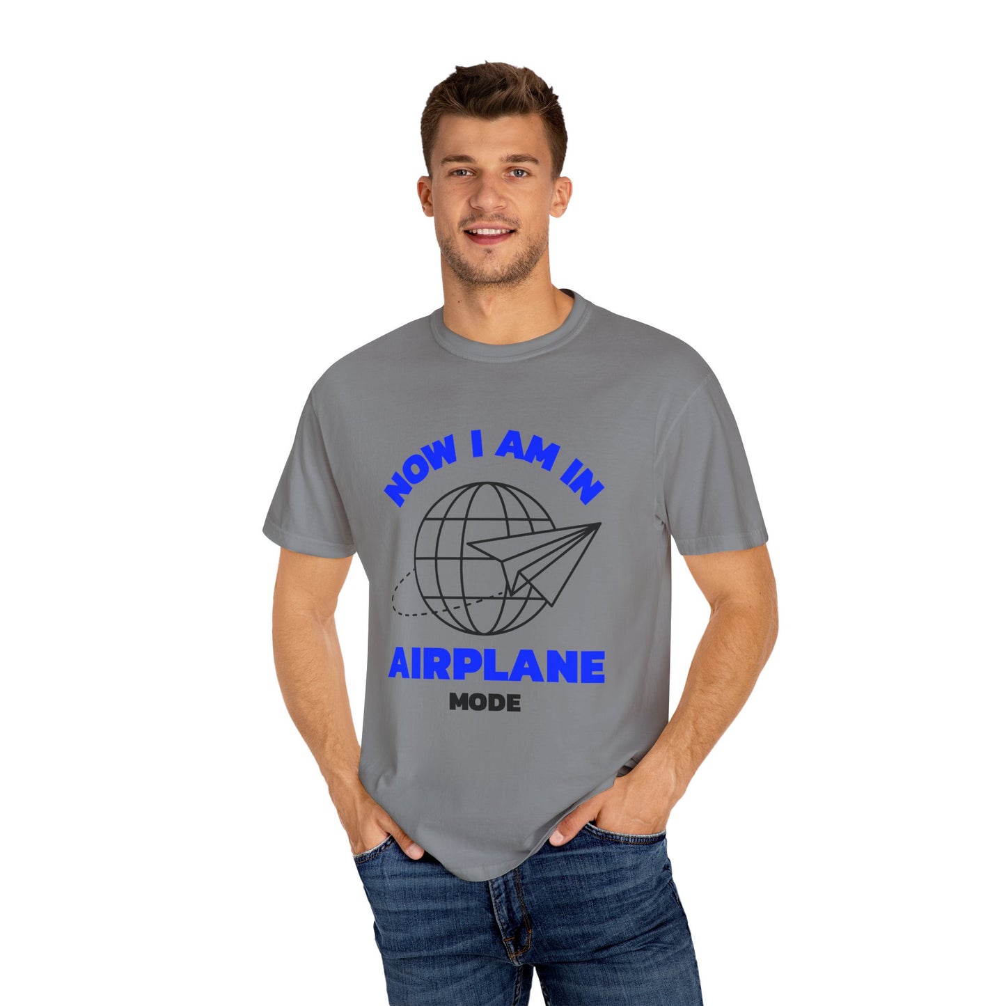 Airplane Mode Unisex Garment-Dyed T-Shirt – Travel Ready Tee