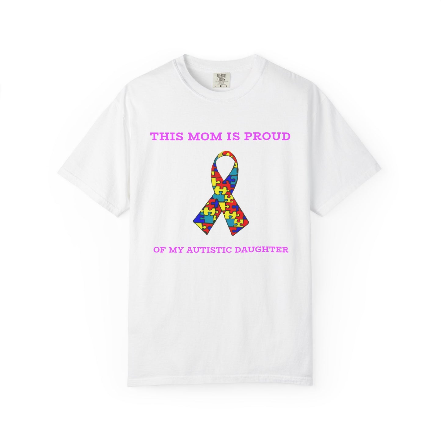 This Mom is Proud of my Autistic Daughter - Autism Awareness Ribbon Design
