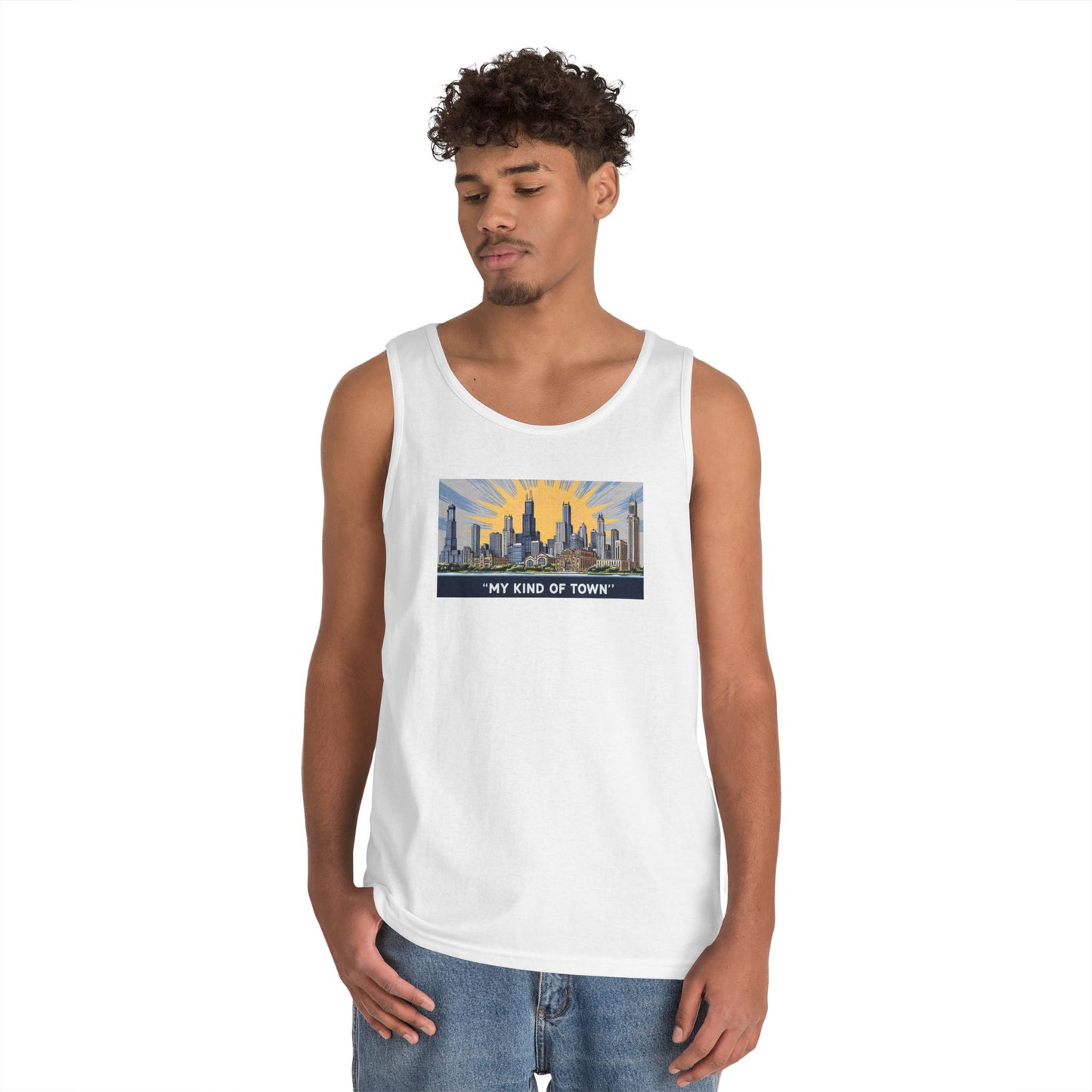 My Kind of Town Unisex Heavy Cotton Tank Top - Urban Style Summer Wear