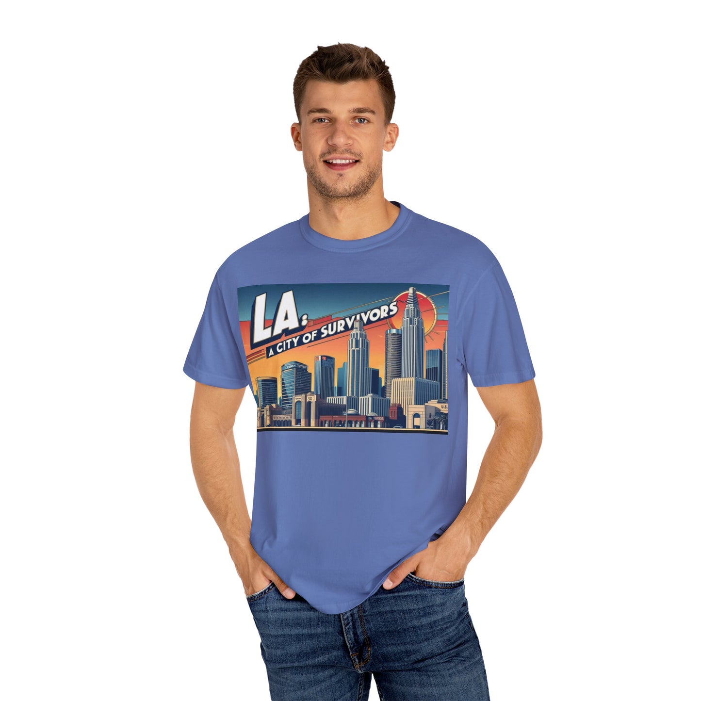 LA City of Survivors T-Shirt | Unisex Garment-Dyed Tee