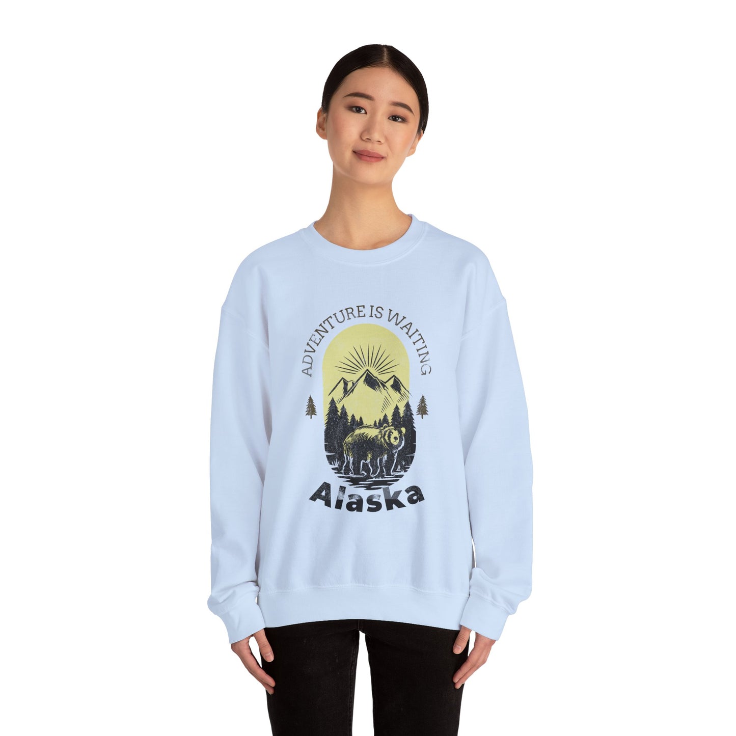 Adventure Awaits Alaska Sweatshirt - Unisex Heavy Blend™ Crewneck