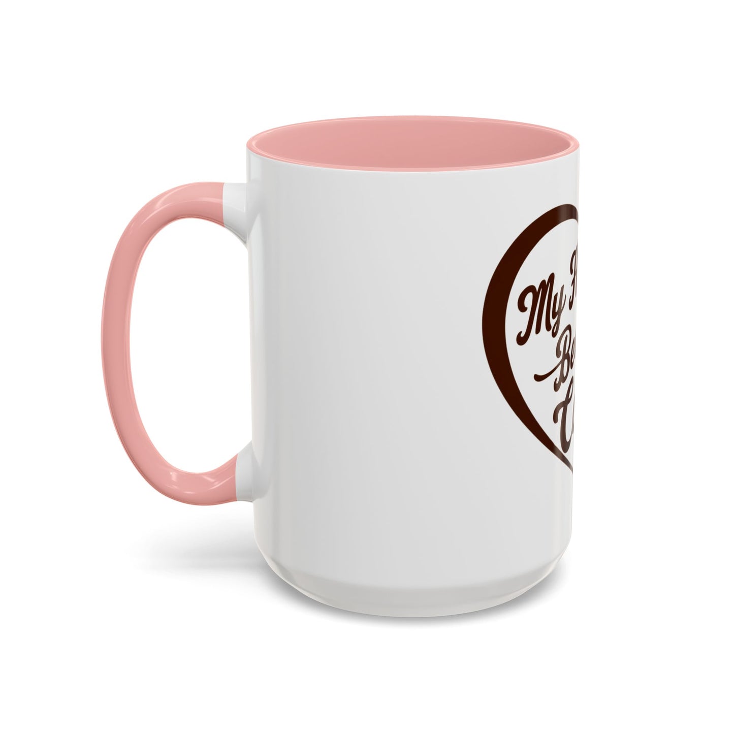 My Heart Beats For Coffee Accent Mug - 11oz & 15oz - Perfect for Coffee Lovers & Gift Giving