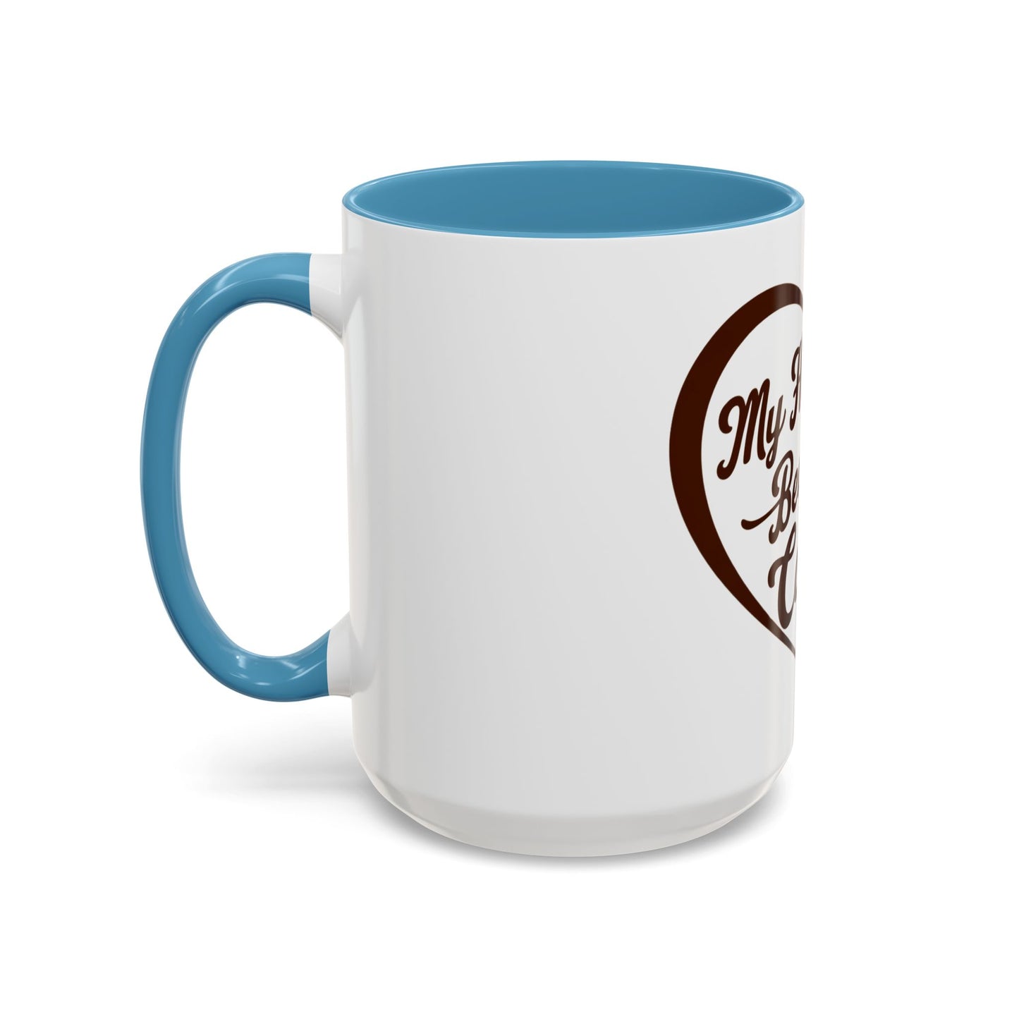 My Heart Beats For Coffee Accent Mug - 11oz & 15oz - Perfect for Coffee Lovers & Gift Giving