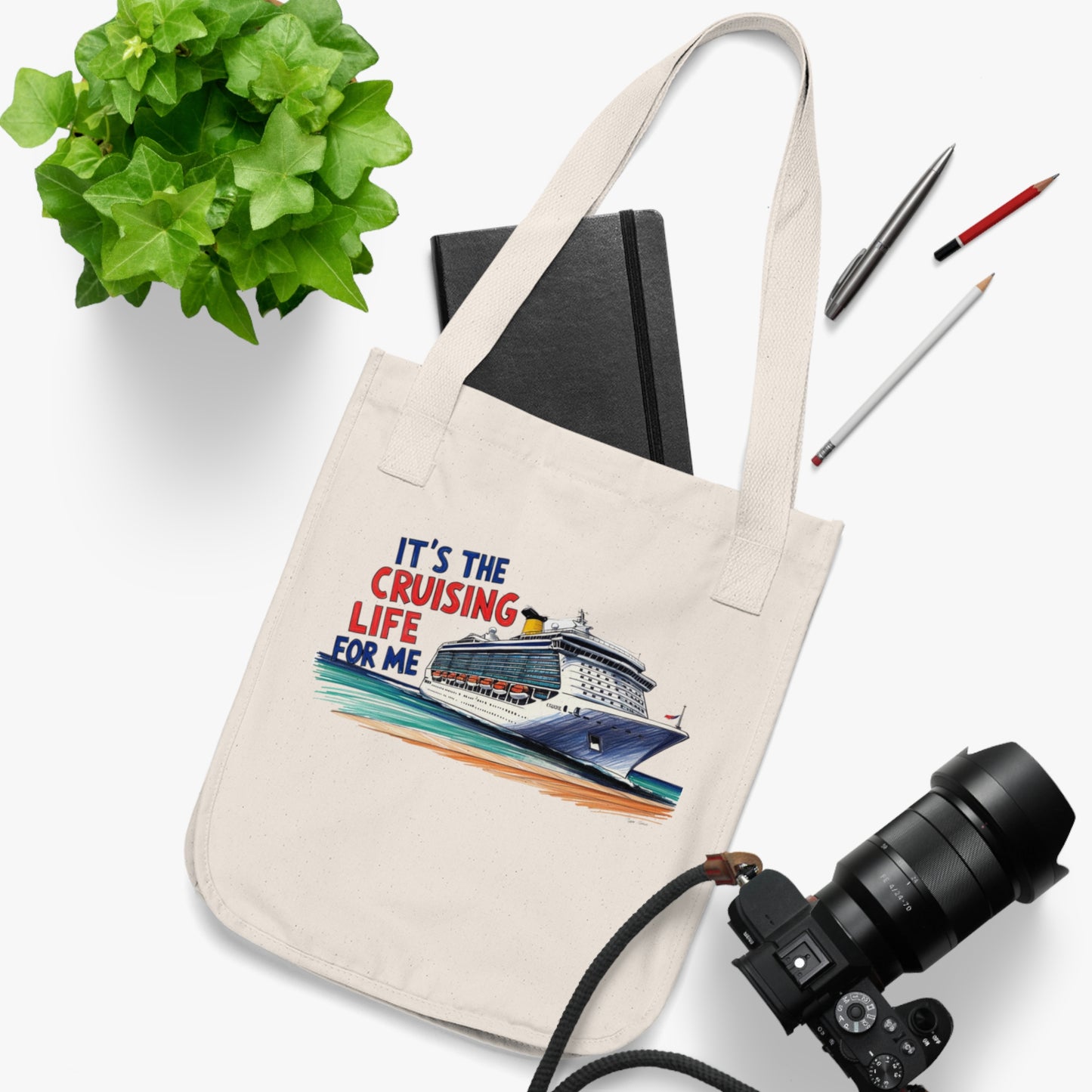 Cruising Life for Me Organic Tote Bag - Perfect for Travel Enthusiasts