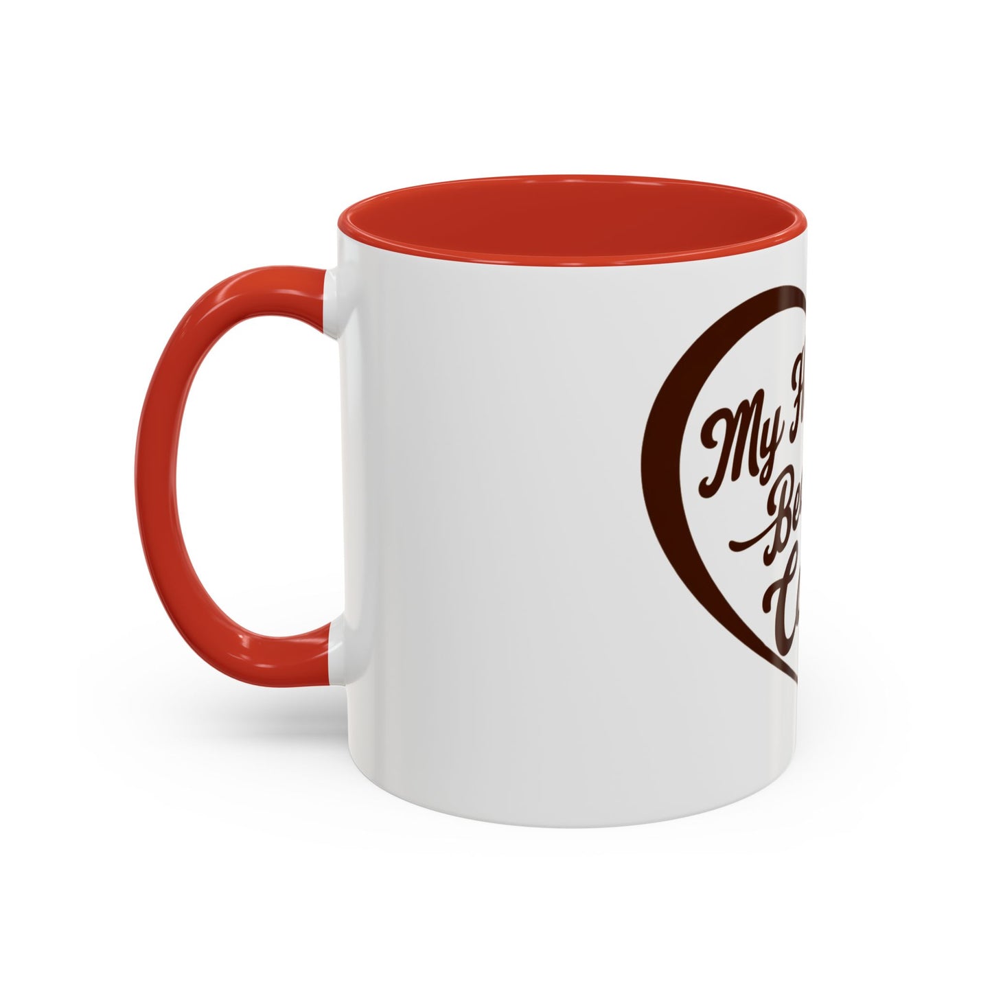 My Heart Beats For Coffee Accent Mug - 11oz & 15oz - Perfect for Coffee Lovers & Gift Giving