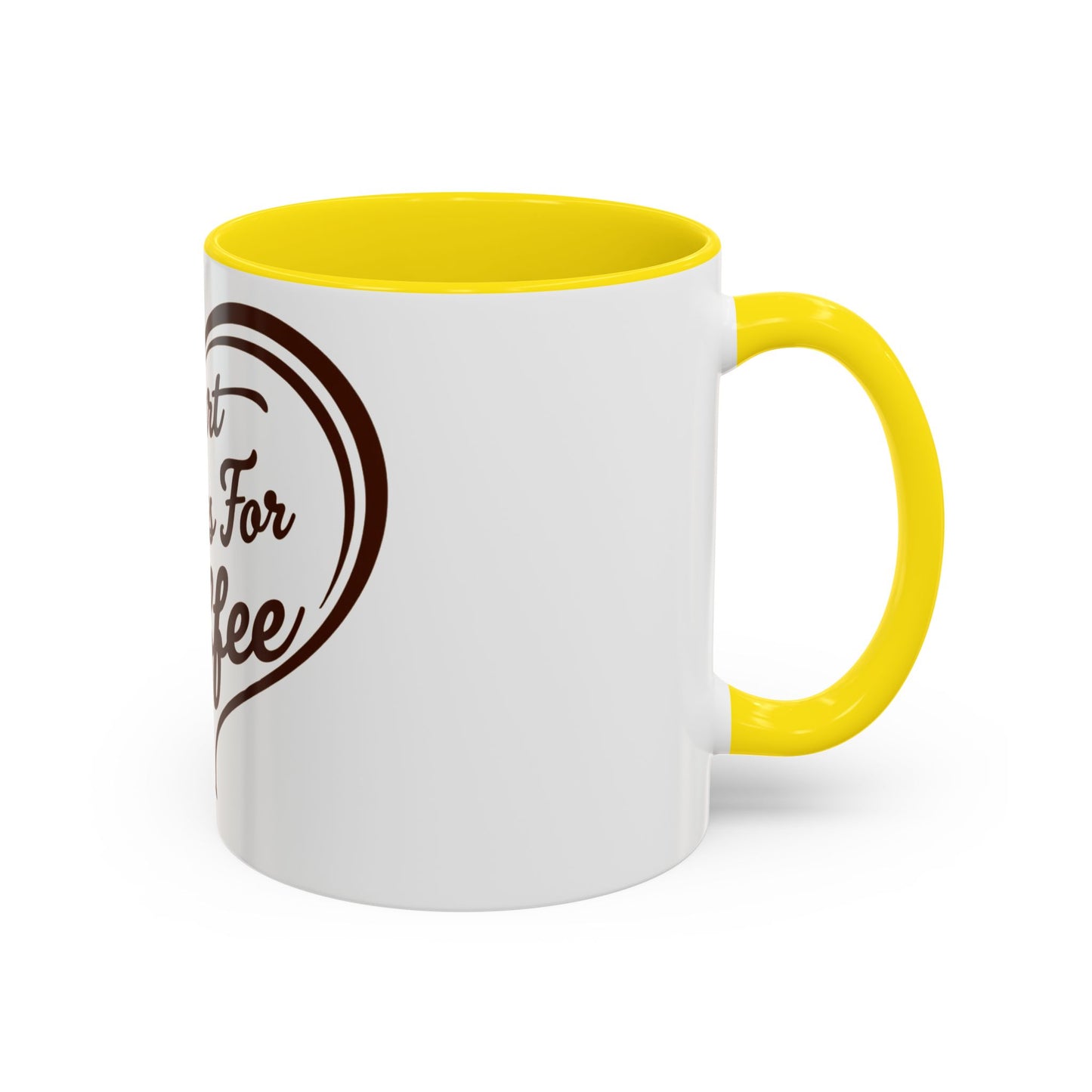 My Heart Beats For Coffee Accent Mug - 11oz & 15oz - Perfect for Coffee Lovers & Gift Giving